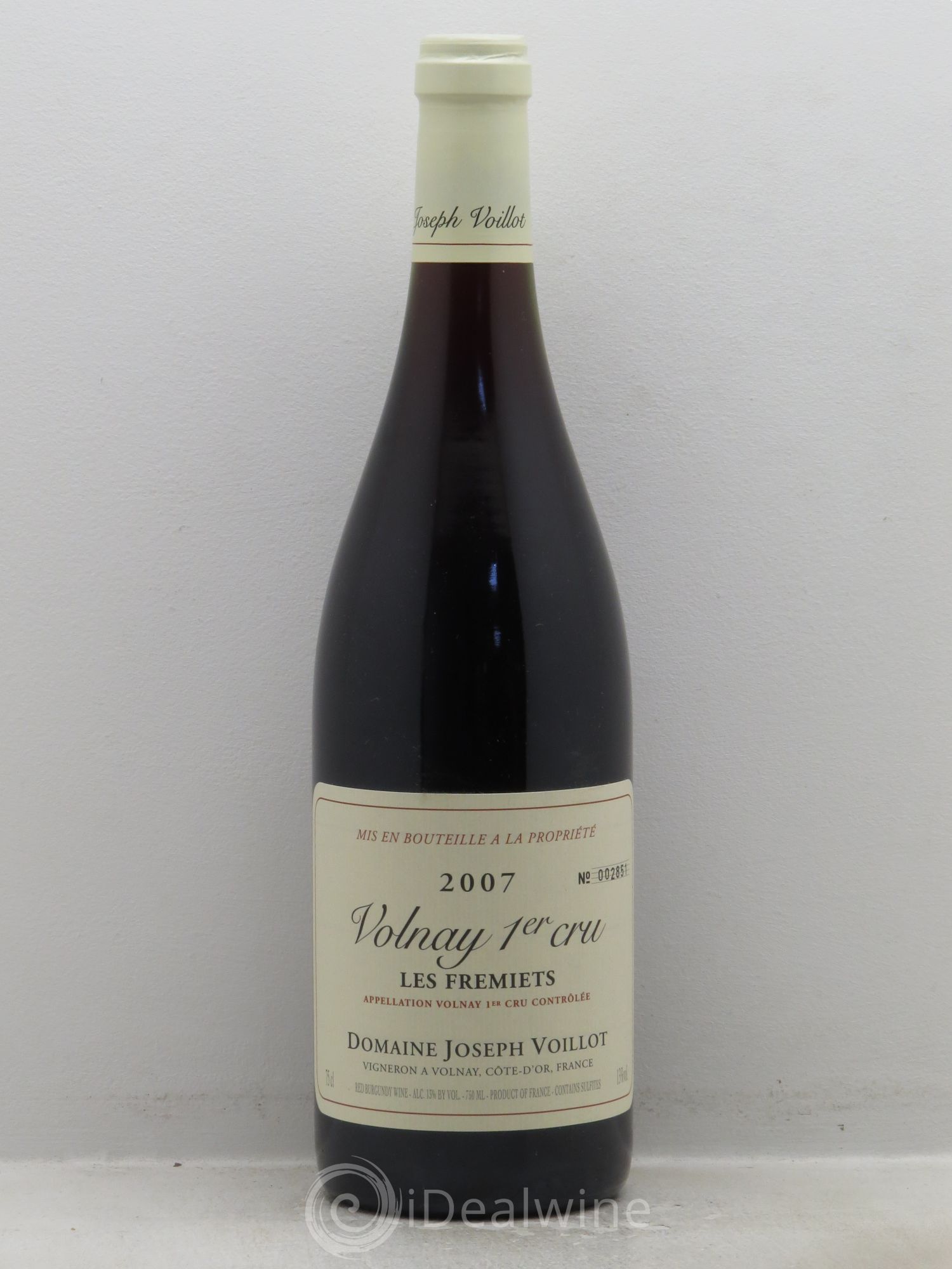 Volnay 1er Cru Domaine Joseph Voillot 2007 - Posten von 1 Flasche - 0