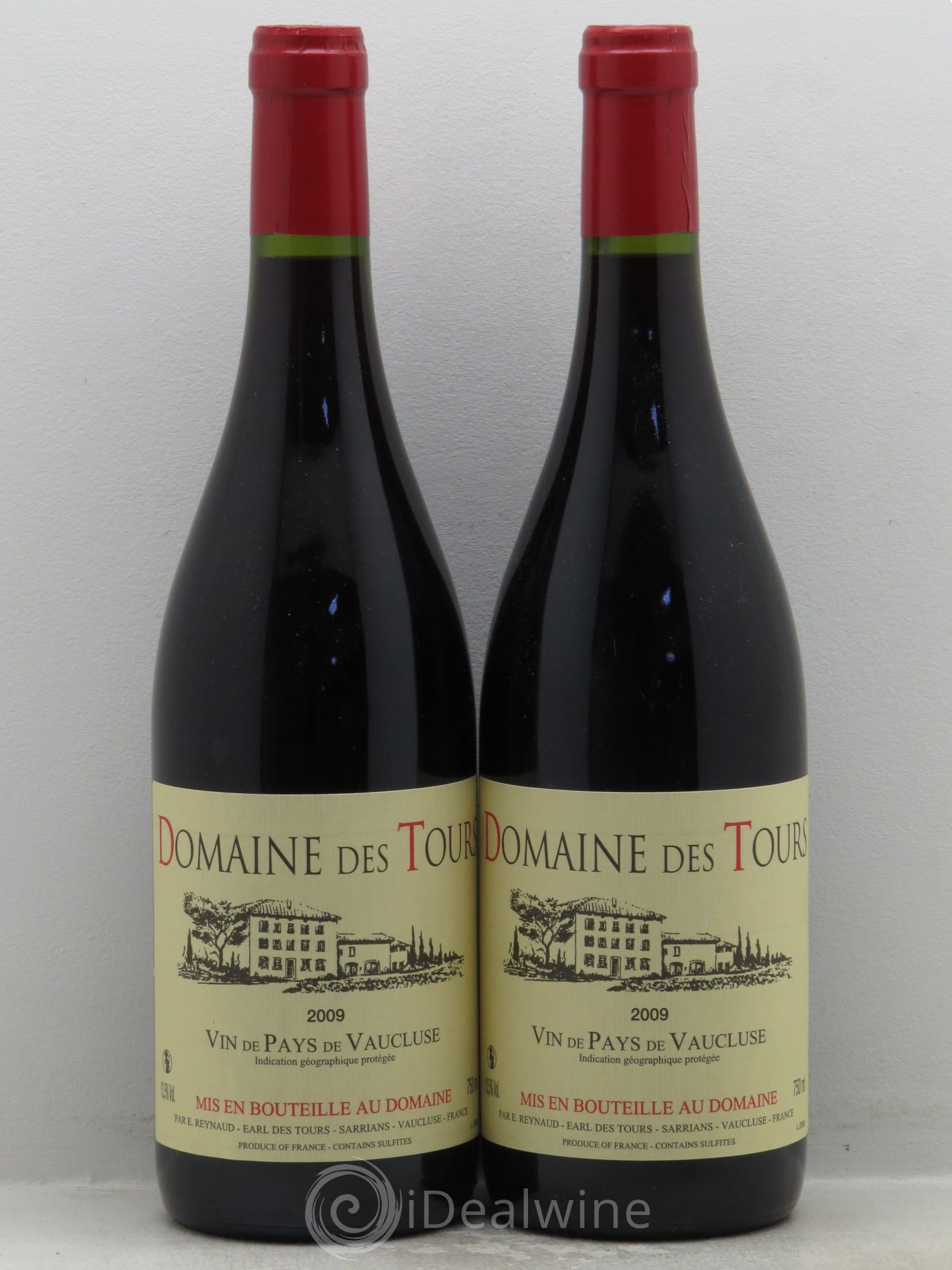Divers Vin de Pays du Vaucluse Domaine des Tours 2009 - Posten von 2 Flaschen - 0