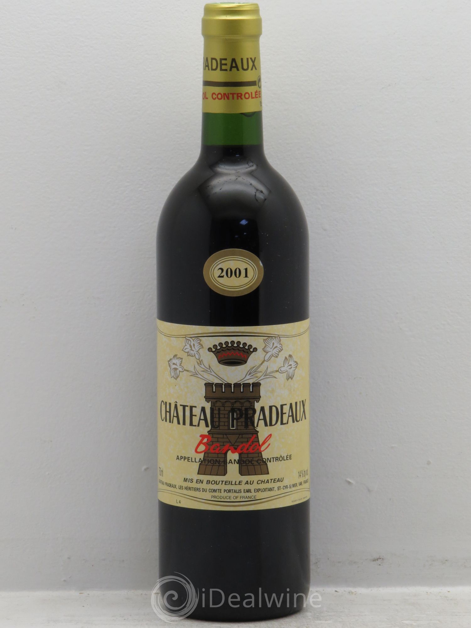 Bandol Château Pradeaux Famille Portalis 2001 - Lot de 1 bouteille - 0