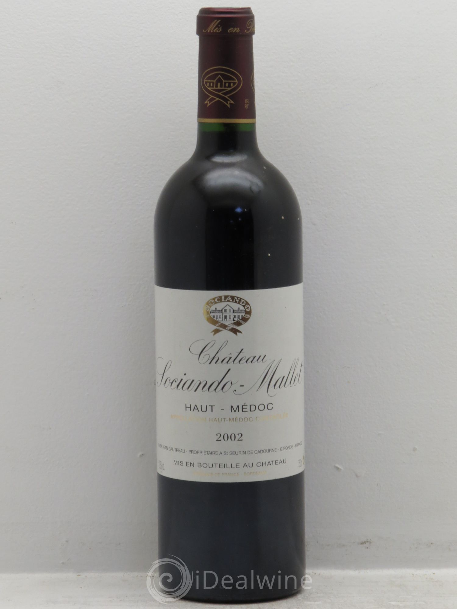 Château Sociando Mallet 2002 - Lot de 1 bouteille - 0
