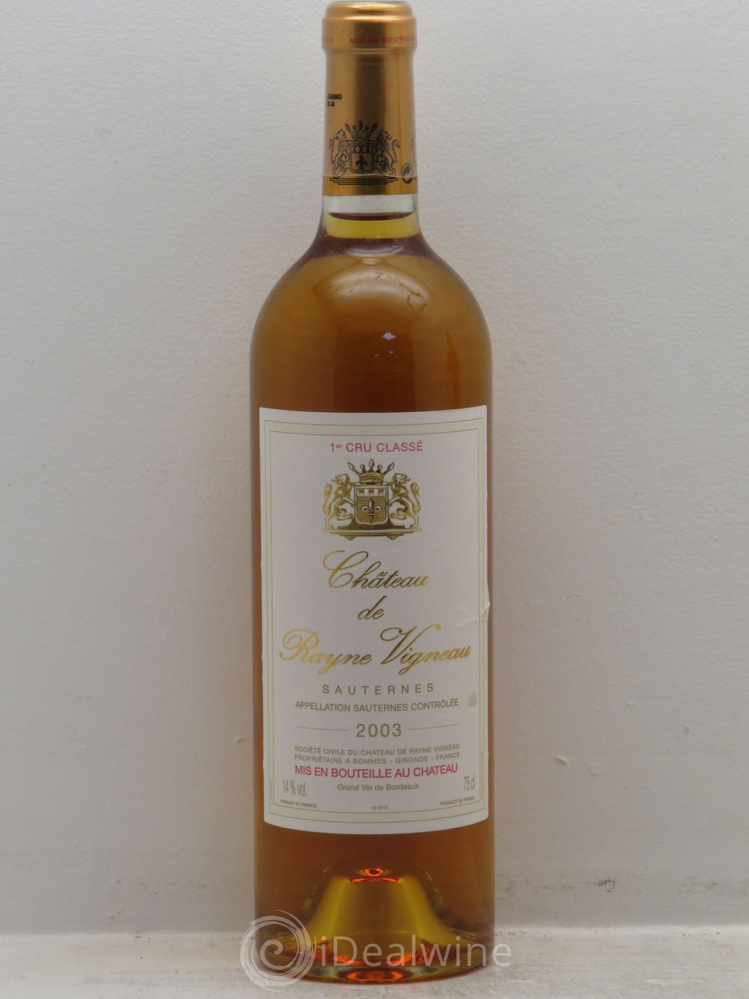 Château de Rayne Vigneau 1er Grand Cru Classé 2003 - Lotto di 1 bottiglia - 0