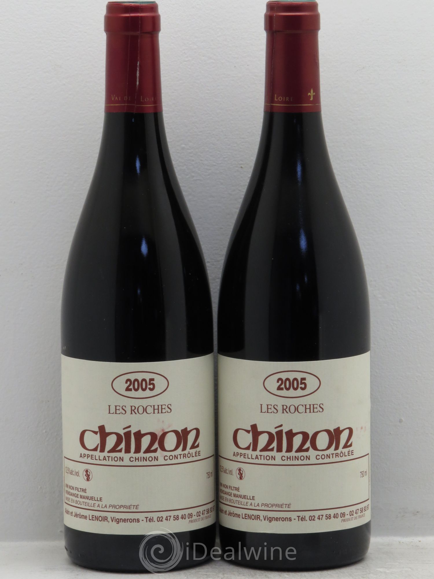 Chinon Les Roches - Domaine Alain et Jérôme Lenoir 2005 - Posten von 2 Flaschen - 0