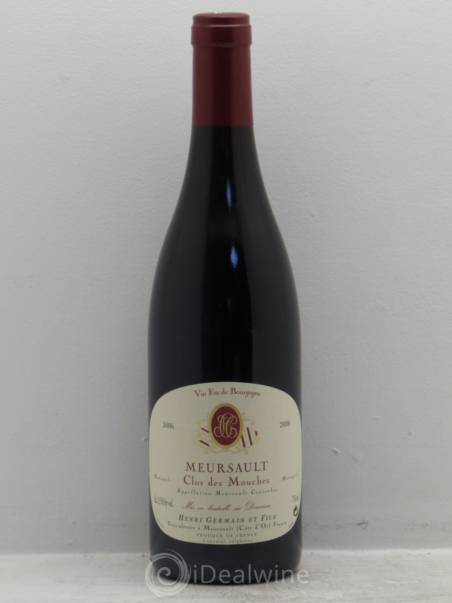 Meursault Clos des Mouches -Domaine Henri Germain 2006 - Posten von 1 Flasche - 0