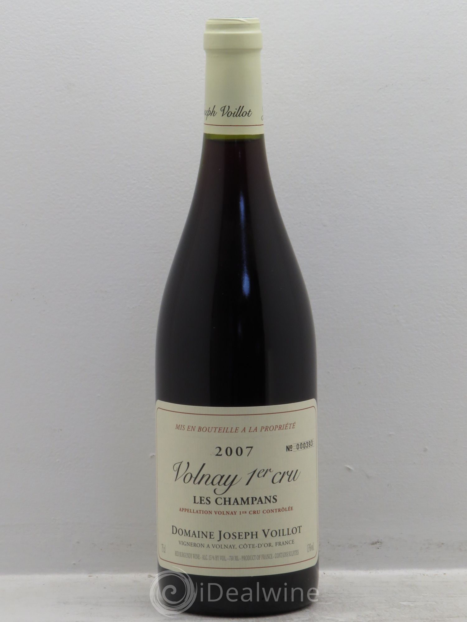 Volnay 1er Cru les Champans Joseph Voillot (Domaine) 2007 - Lot de 1 bouteille - 0