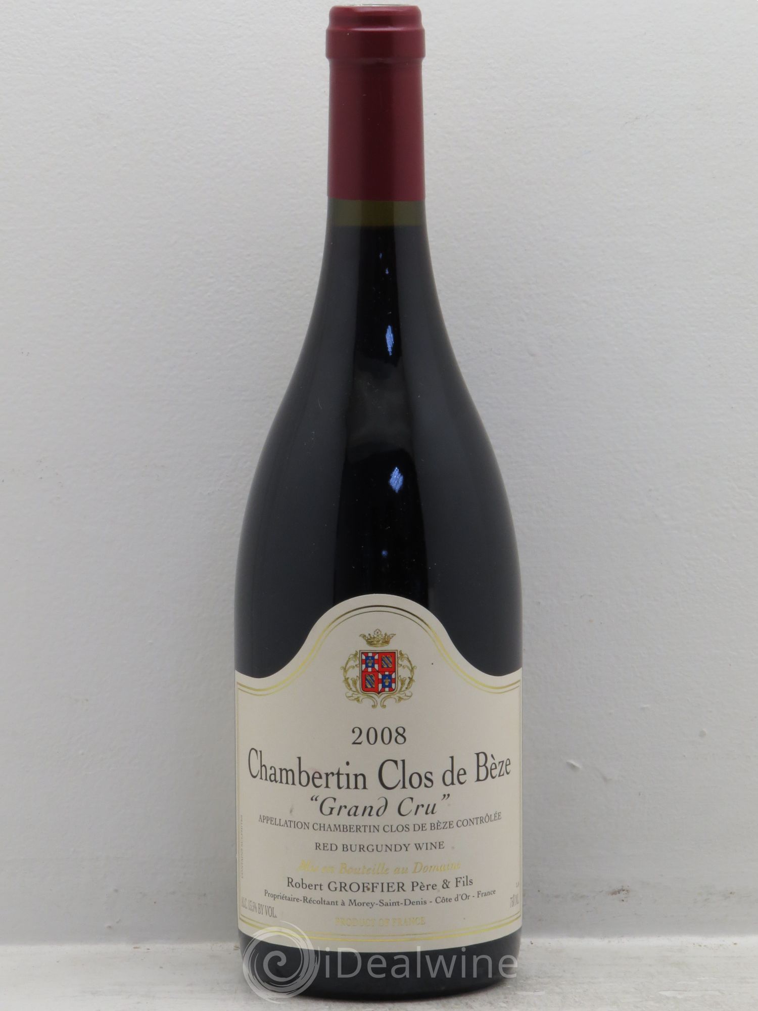 Chambertin Clos de Bèze Grand Cru Robert Groffier Père & Fils (Domaine) 2008 - Lot de 1 bouteille - 0