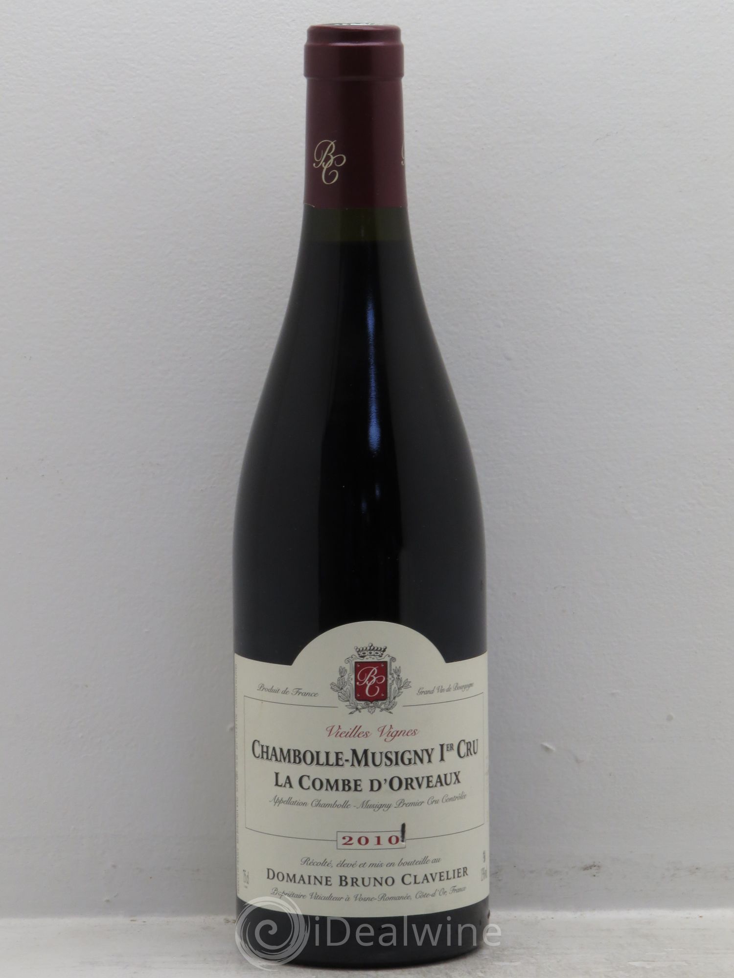 Chambolle-Musigny 1er Cru La Combe d'Orveaux Vieilles Vignes Bruno Clavelier 2010 - Lot de 1 bouteille - 0