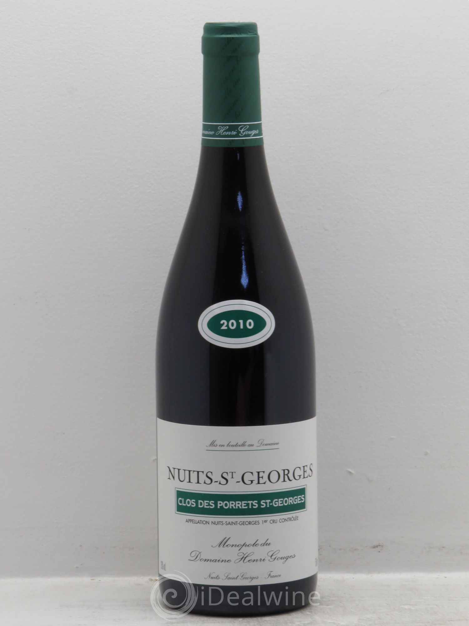 Nuits-Saint-Georges 1er Cru Clos des Porrets St Georges Henri Gouges Monopole 2010 - Lot de 1 bouteille - 0