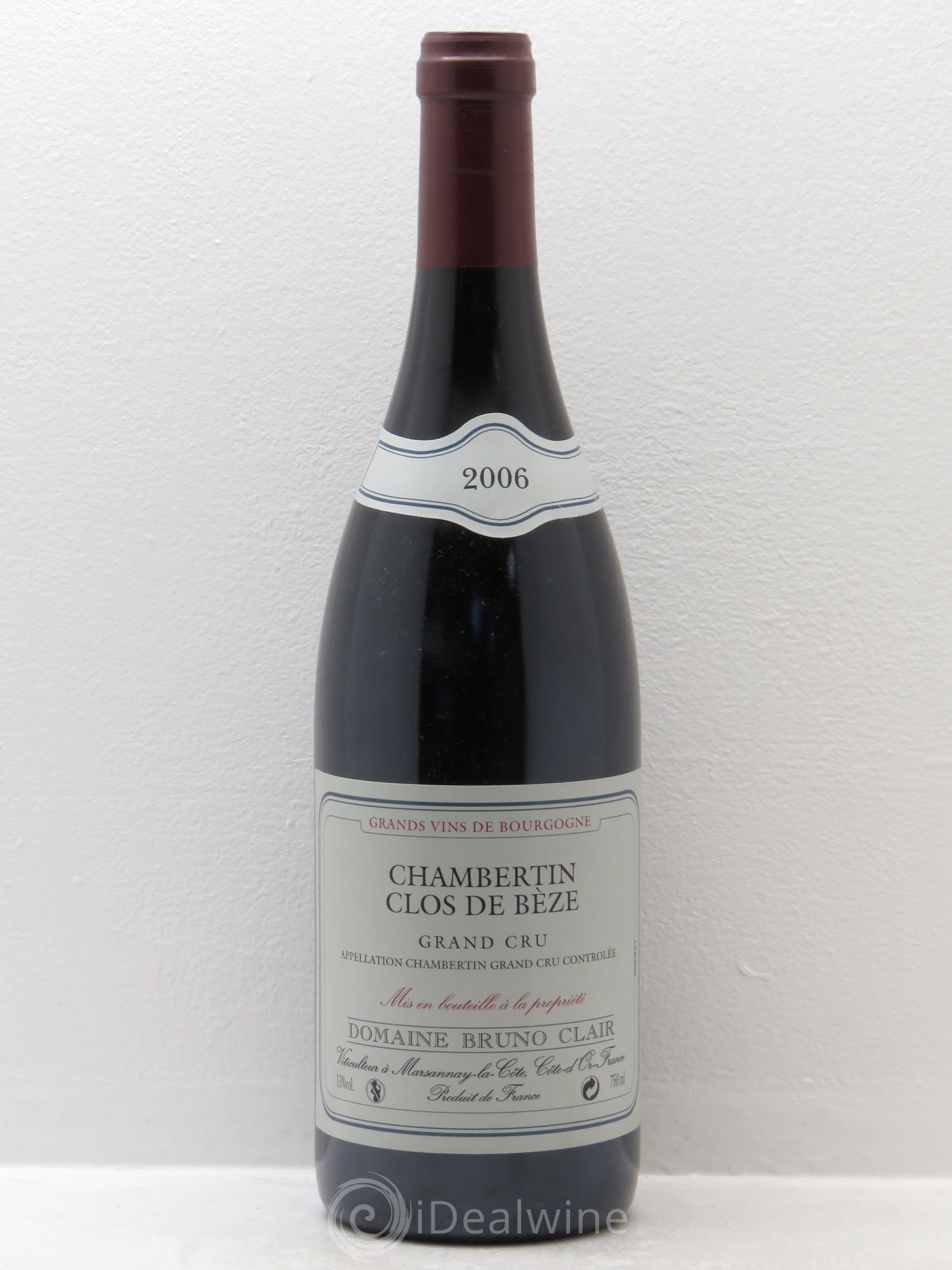 Chambertin Clos de Bèze Grand Cru Bruno Clair (Domaine) 2006 - Lot de 1 bouteille - 0