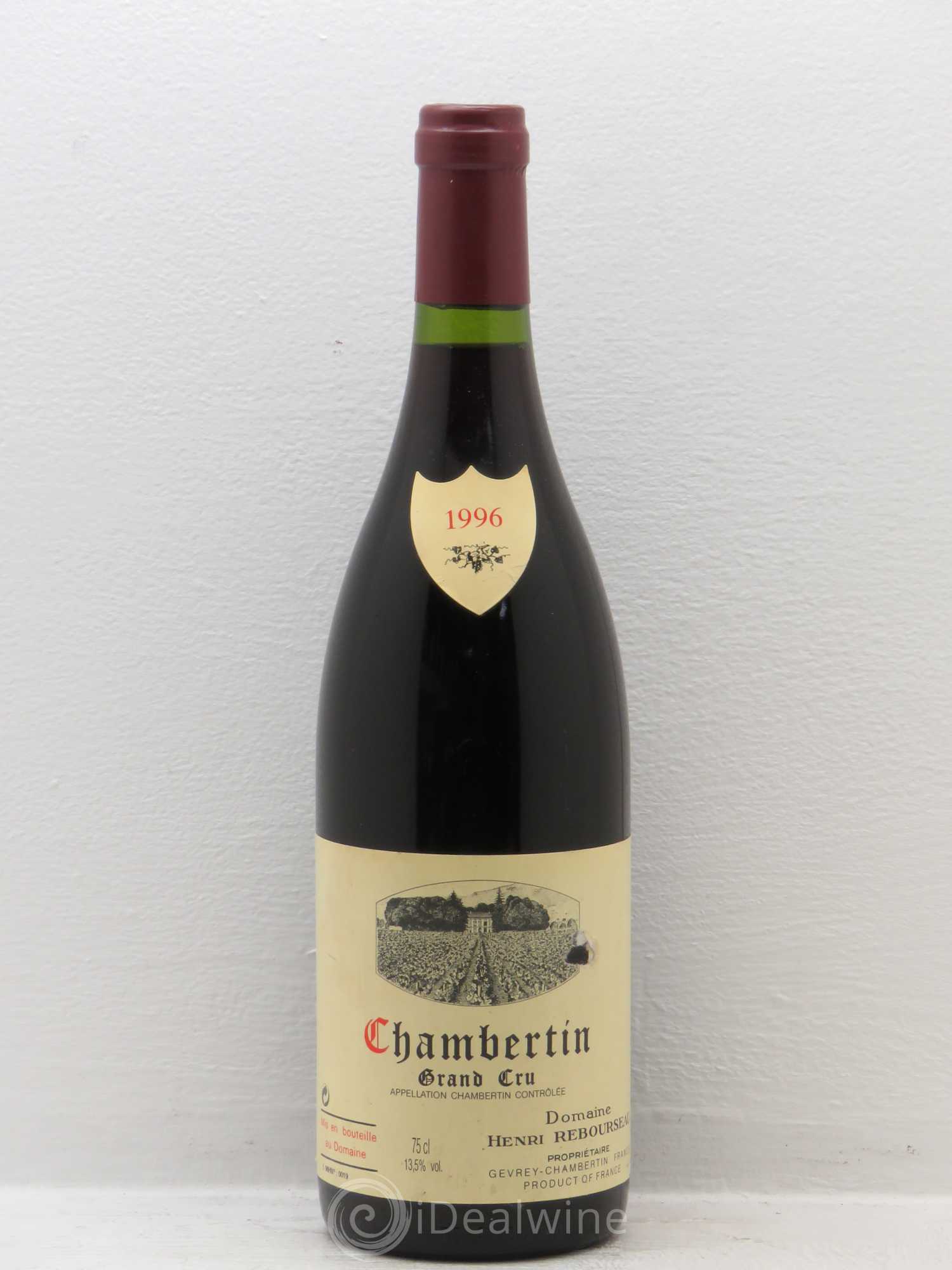 Chambertin Grand Cru Rebourseau 1996 - Lot de 1 bouteille - 0