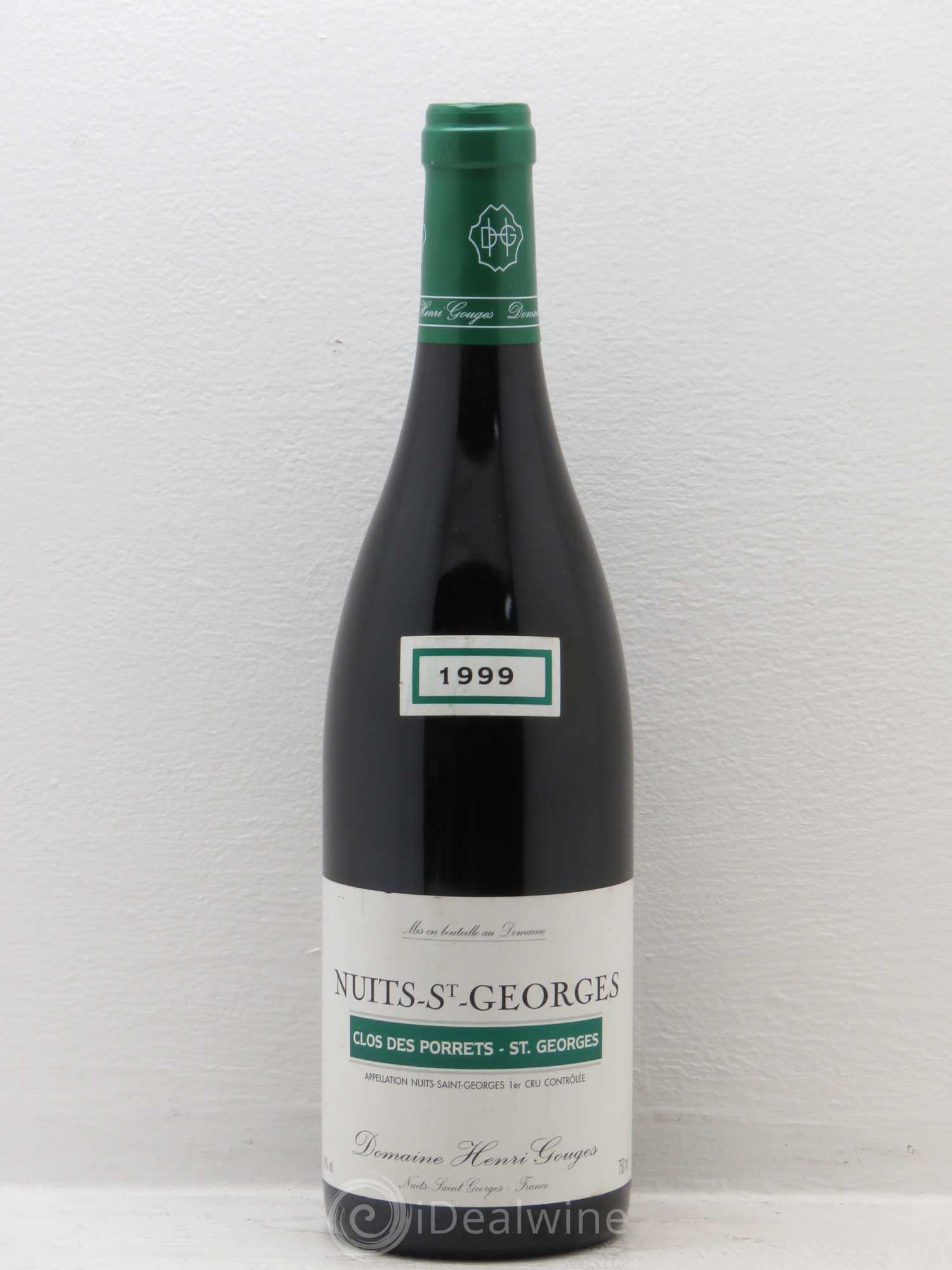 Nuits-Saint-Georges 1er Cru Clos des Porrets St Georges Henri Gouges 1999 - Posten von 1 Flasche - 0