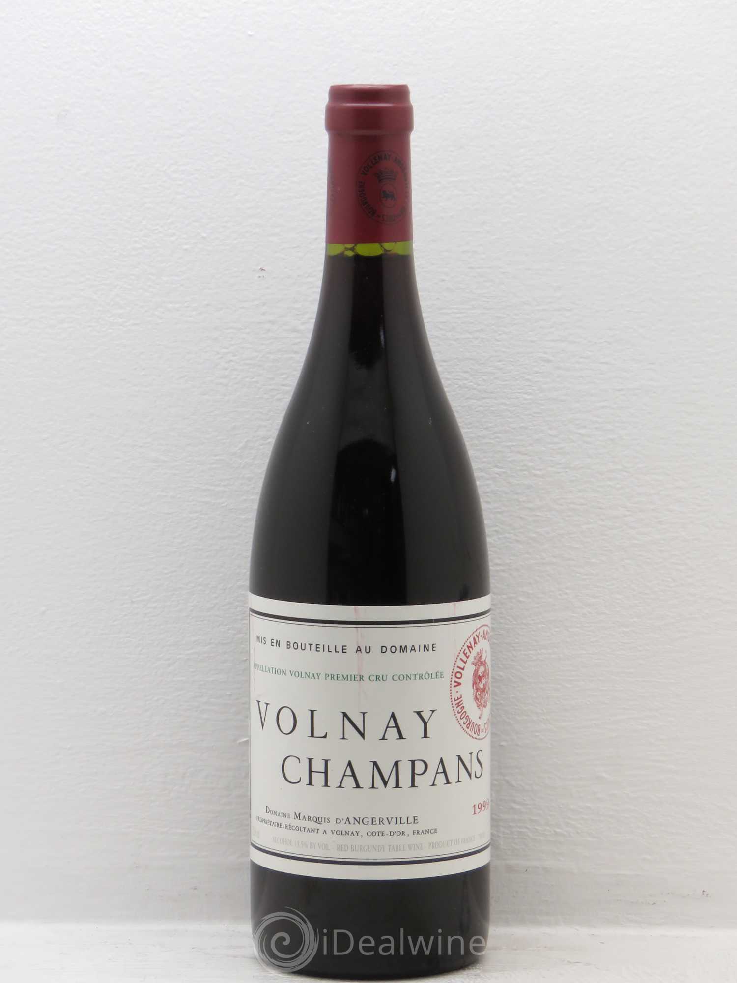 Volnay 1er Cru Champans Marquis d'Angerville (Domaine) 1999 - Lot de 1 bouteille - 0