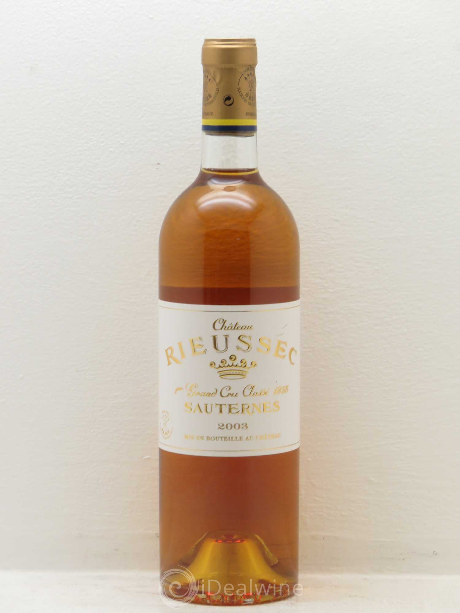 Château Rieussec 1er Grand Cru Classé 2003 - Posten von 1 Flasche - 0