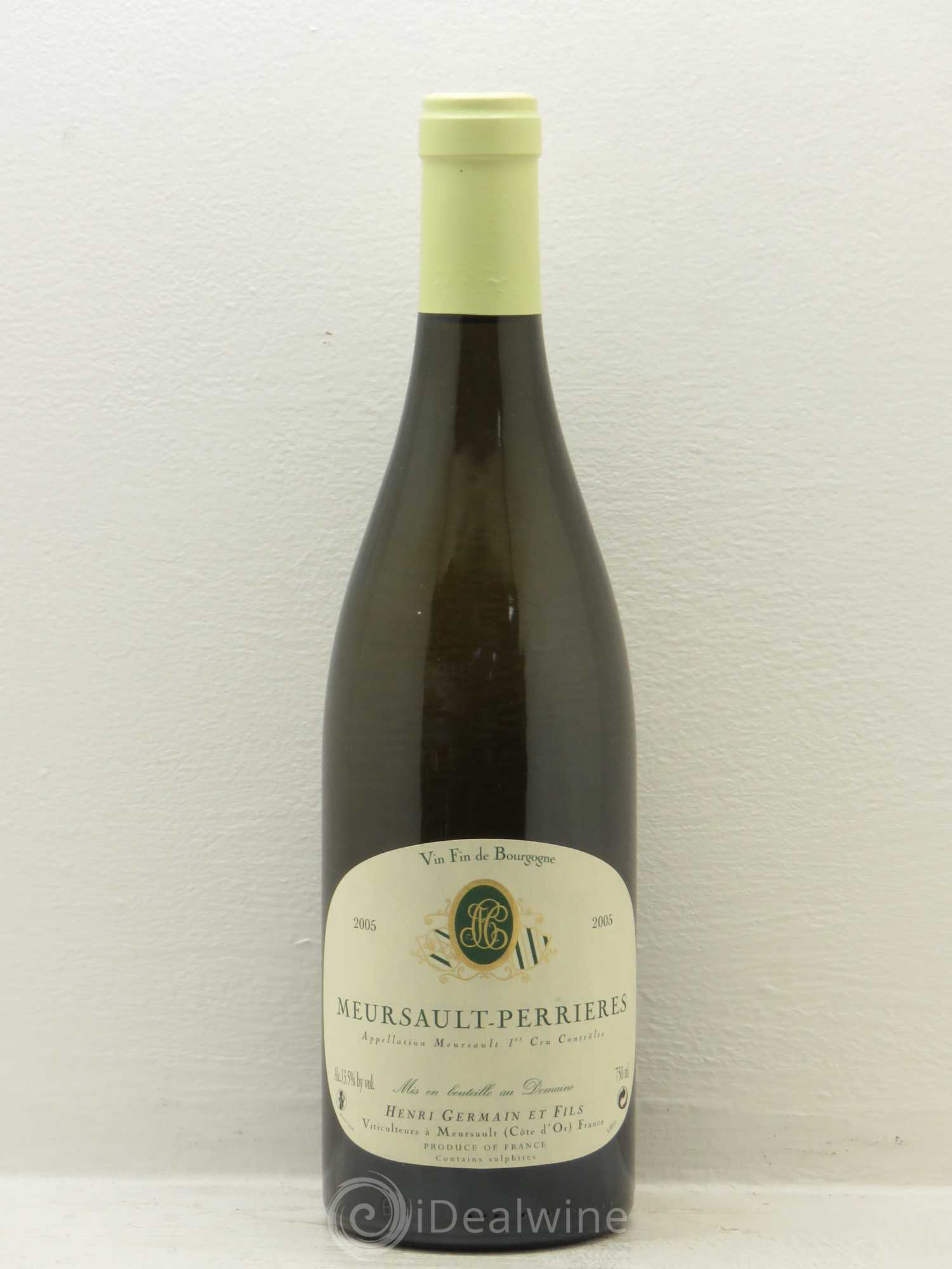 Meursault 1er Cru Henri Germain 2005 - Lot de 1 bouteille - 0