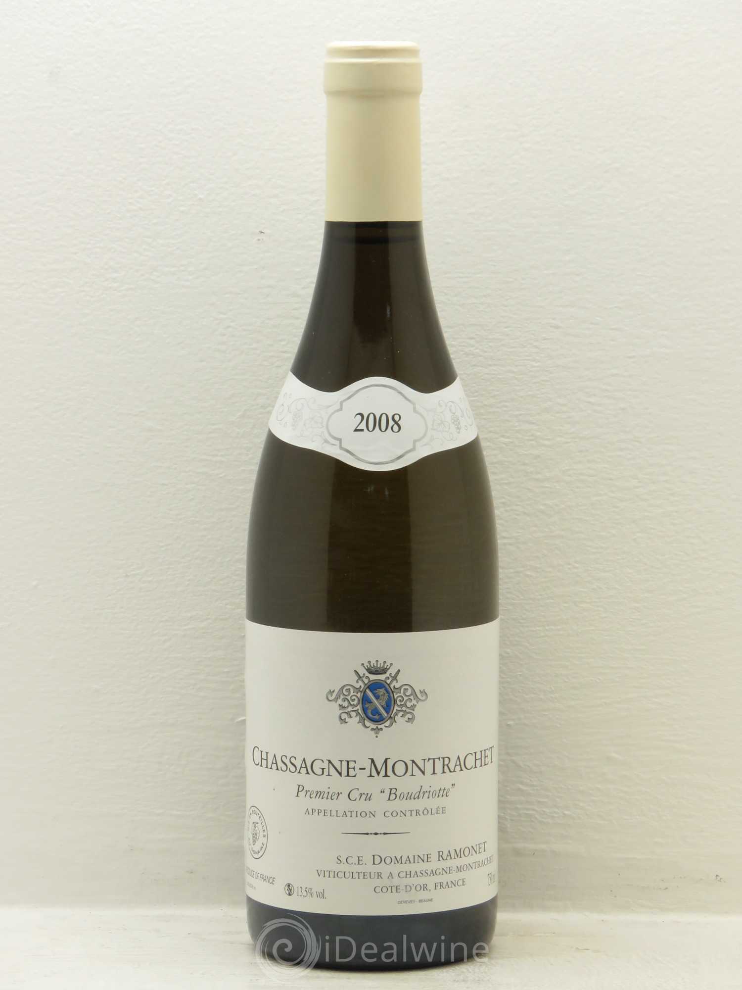 Chassagne-Montrachet 1er Cru Boudriotte Ramonet (Domaine) 2008 - Lot de 1 bouteille - 0