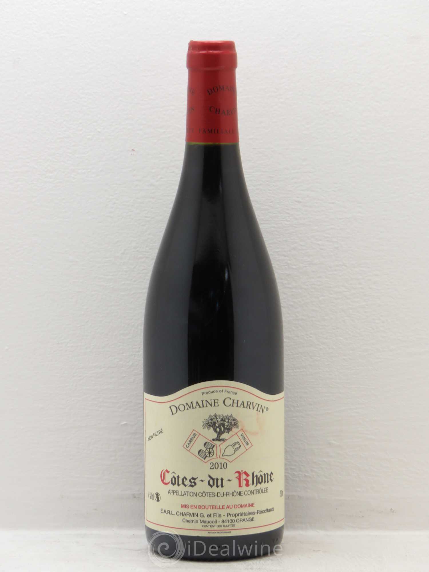 Côtes-du-Rhône Charvin (Domaine) 2010 - Lot de 1 bouteille - 0