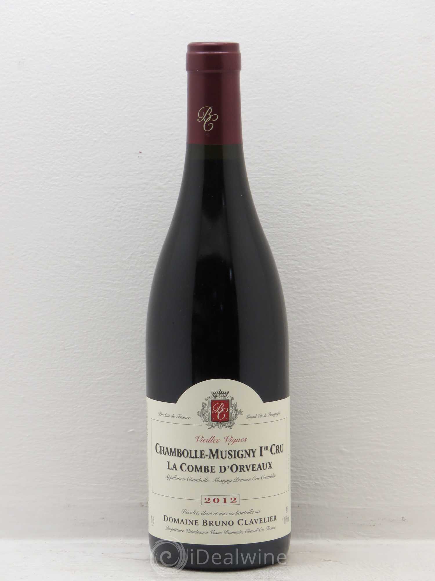 Chambolle-Musigny 1er Cru La Combe d'Orveaux Vieilles Vignes Bruno Clavelier 2012 - Lot de 1 bouteille - 0