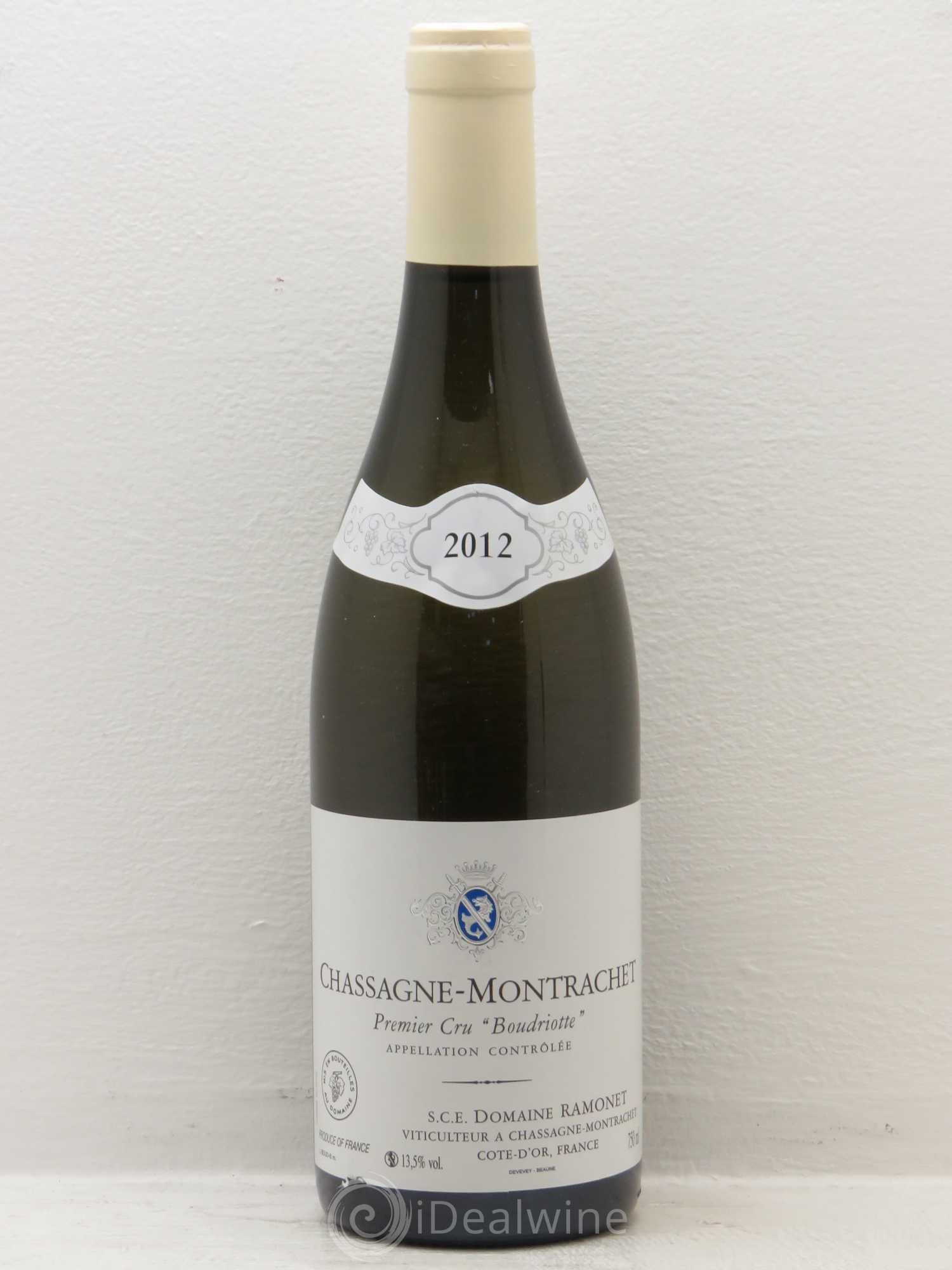 Chassagne-Montrachet 1er Cru Boudriotte Ramonet (Domaine) 2012 - Lot de 1 bouteille - 0