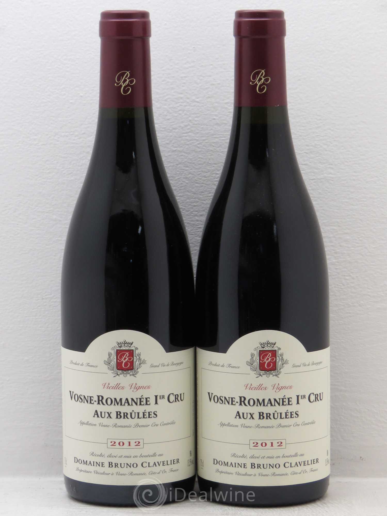 Vosne-Romanée 1er Cru Aux Brulées Vieilles Vignes Bruno Clavelier Vieilles vignes 2012 - Lot de 2 bouteilles - 0