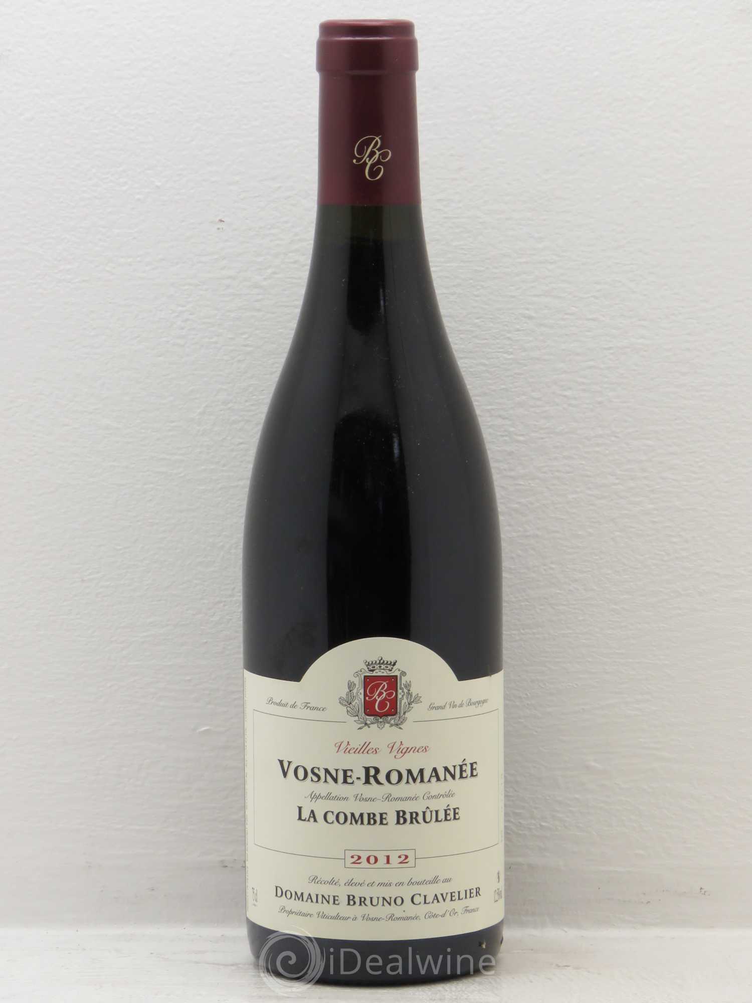 Vosne-Romanée Vieilles vignes La Combe Brûlée Bruno Clavelier 2012 - Lot de 1 bouteille - 0