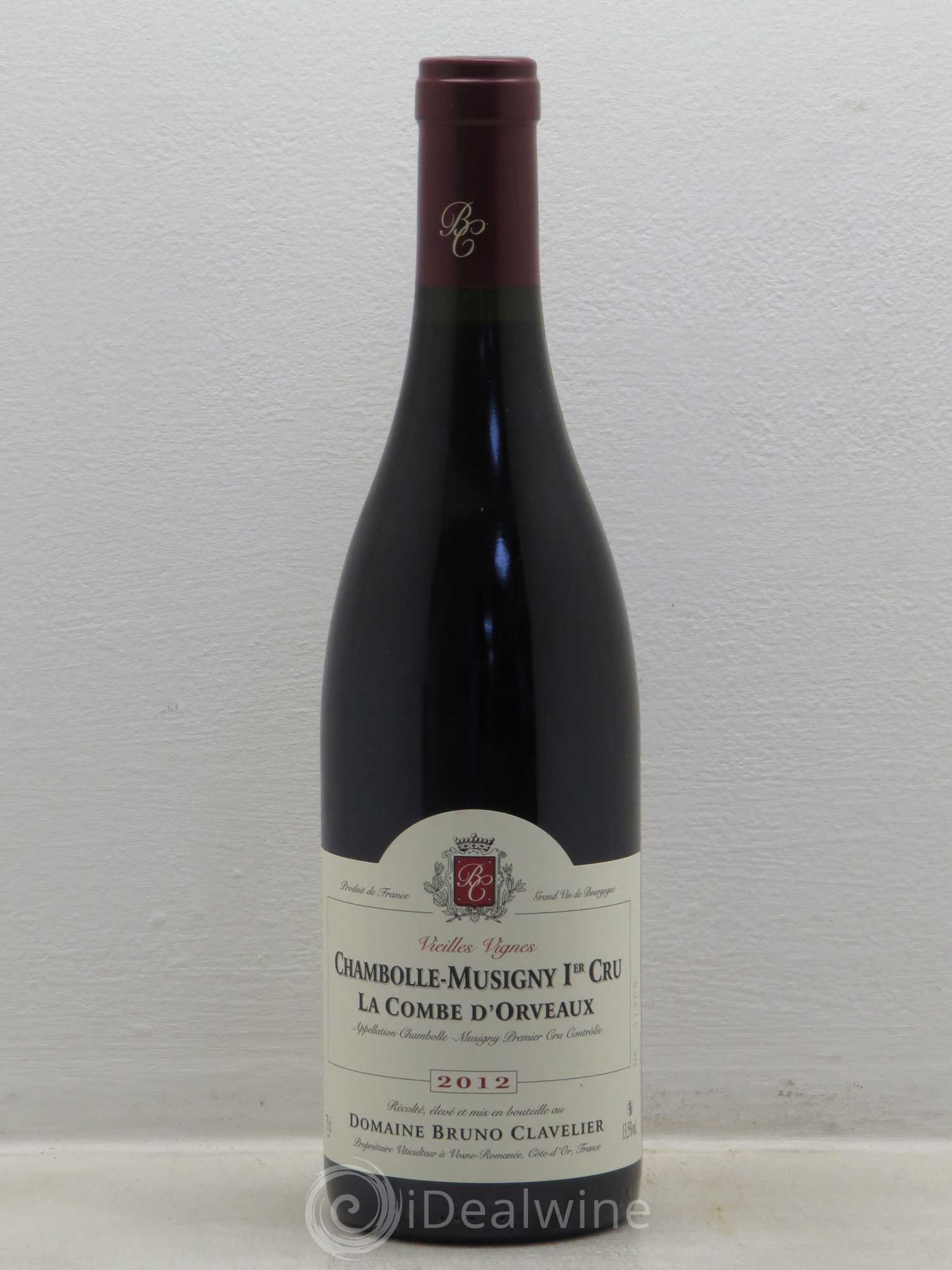 Chambolle-Musigny 1er Cru La Combe d'Orveaux Vieilles Vignes Bruno Clavelier 2012 - Lot de 1 bouteille - 0