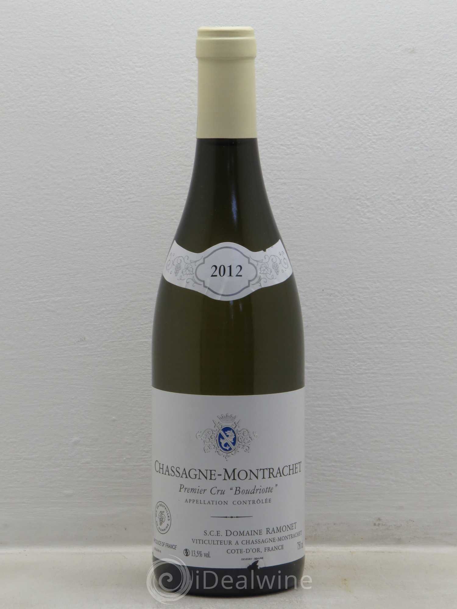 Chassagne-Montrachet 1er Cru Boudriotte Ramonet (Domaine) 2012 - Lot de 1 bouteille - 0
