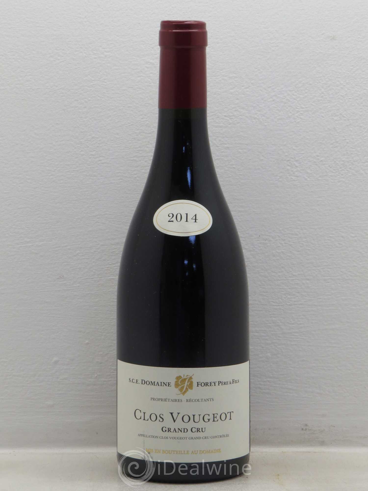 Clos de Vougeot Grand Cru Domaine Forey 2014 - Lot de 1 bouteille - 0