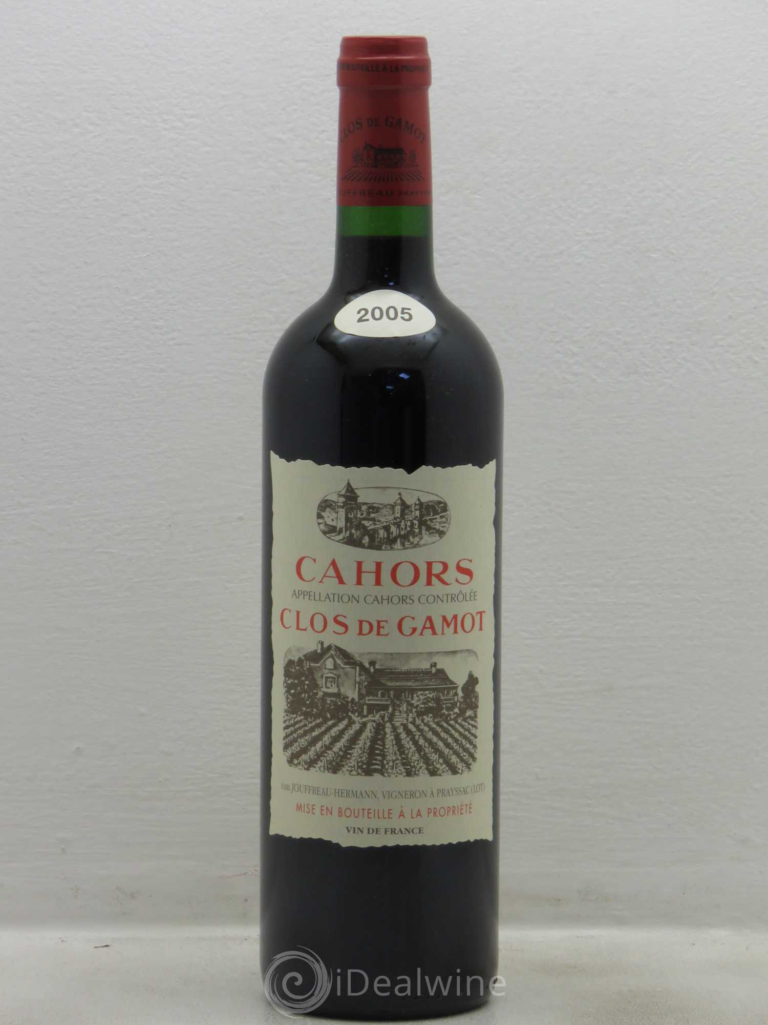 Cahors Clos de Gamot famille Jouffreau 2005 - Lot de 1 bouteille - 0