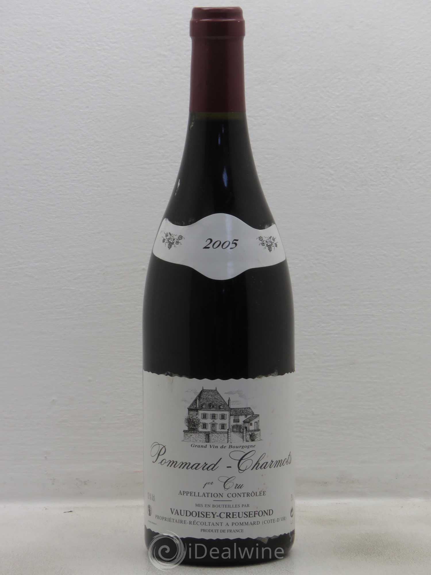 Pommard 1er Cru Charmots Domaine Vaudoisey Creusefond 2005 - Lot de 1 bouteille - 0