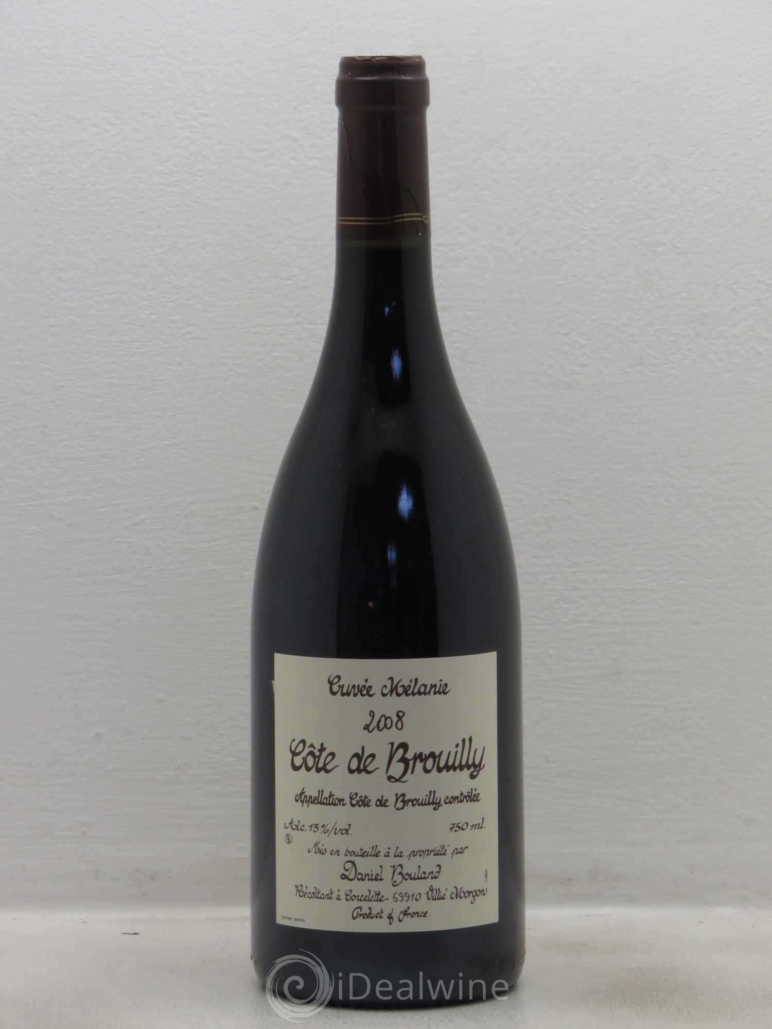 Côte de Brouilly Cuvée Mélanie Domaine Daniel Bouland 2008 - Posten von 1 Flasche - 0