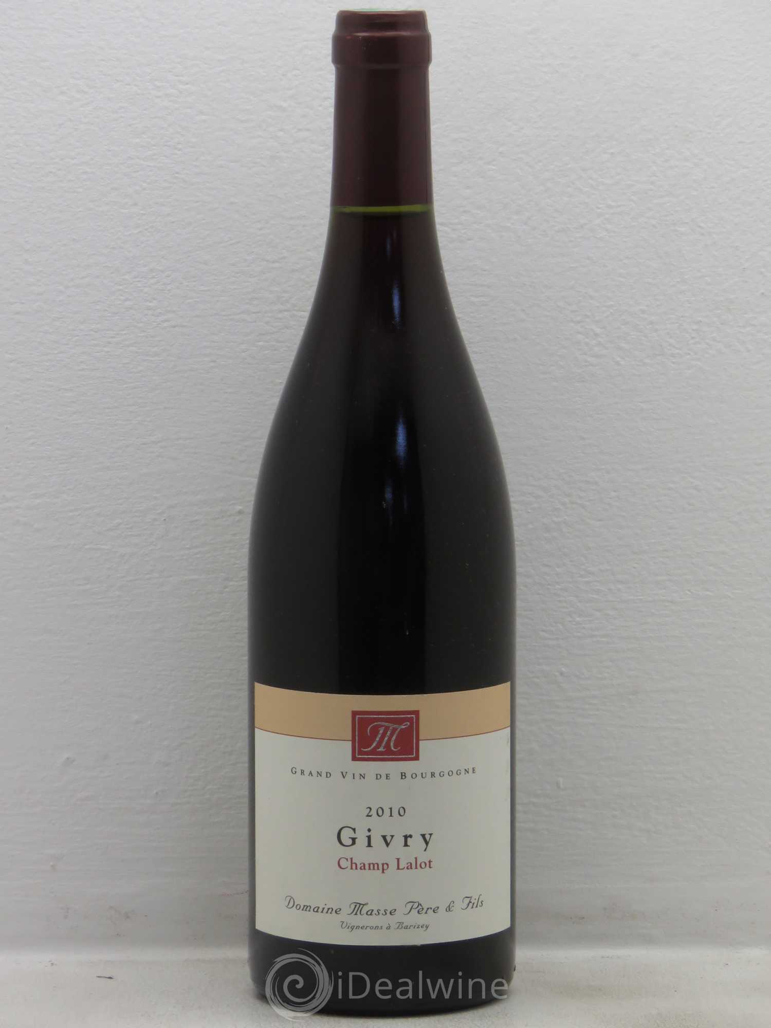 Givry 1er Cru Champ Lalot Domaine Masse Pere Et Fils 2010 - Posten von 1 Flasche - 0