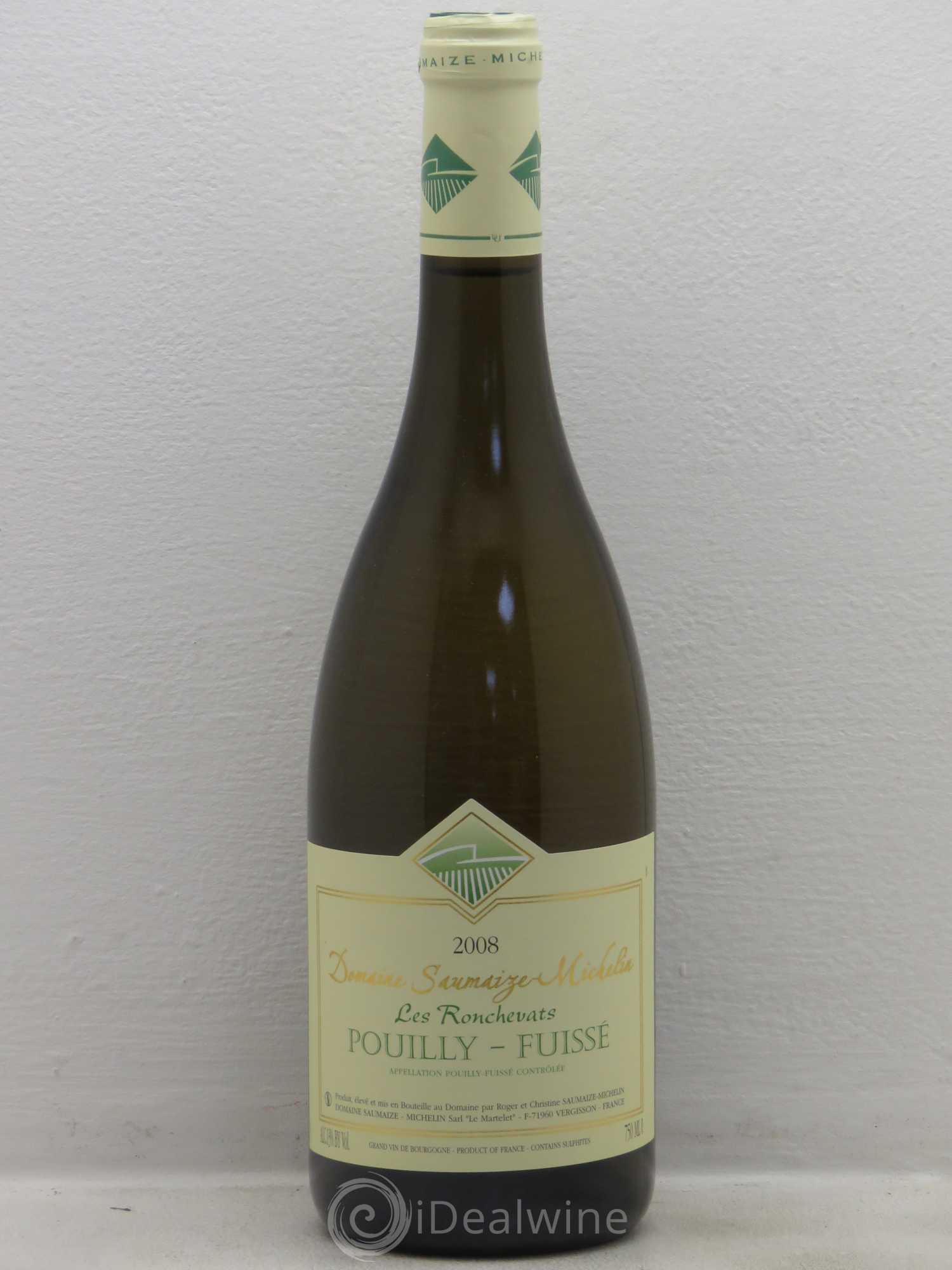 Pouilly-Fuissé Les Ronchevats Domaine Saumaize Michelin 2008 - Lot de 1 bouteille - 0