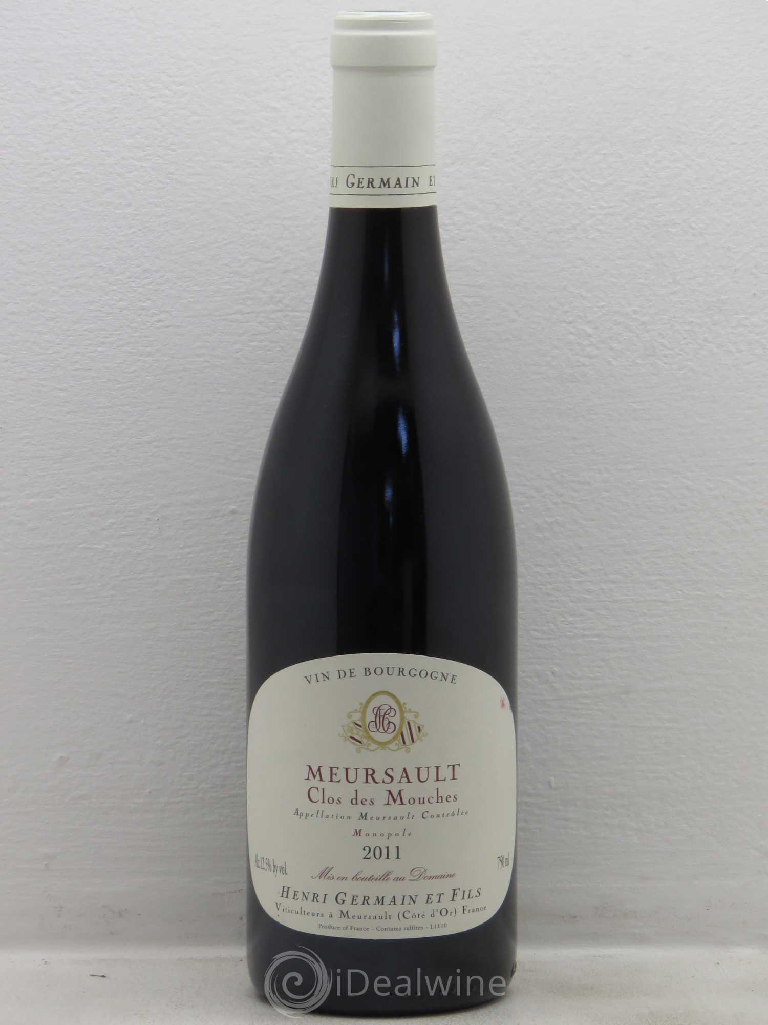 Meursault Clos des mouches Domaine Henri Germain pere et fils 2011 - Posten von 1 Flasche - 0