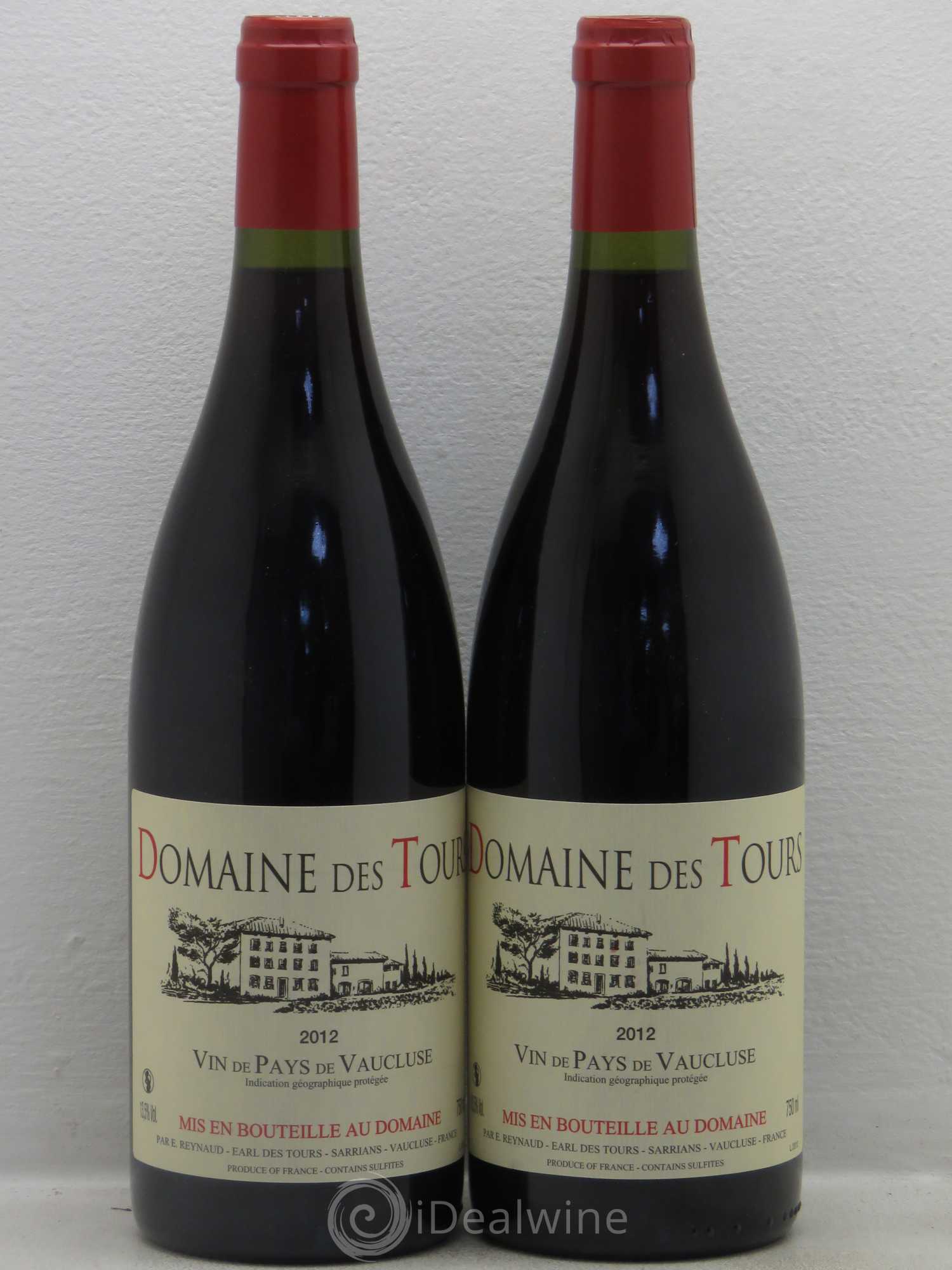 Vaucluse (Vin de Pays de Vaucluse) Domaine des Tours Emmanuel Reynaud 2012 - Lot de 2 bouteilles - 0