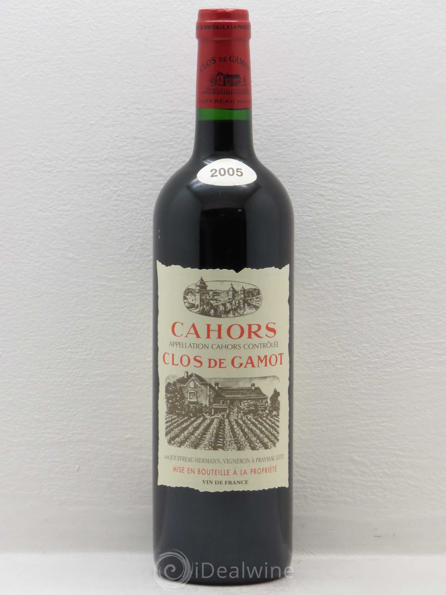Cahors Clos de Gamot famille Jouffreau 2005 - Lot de 1 bouteille - 0