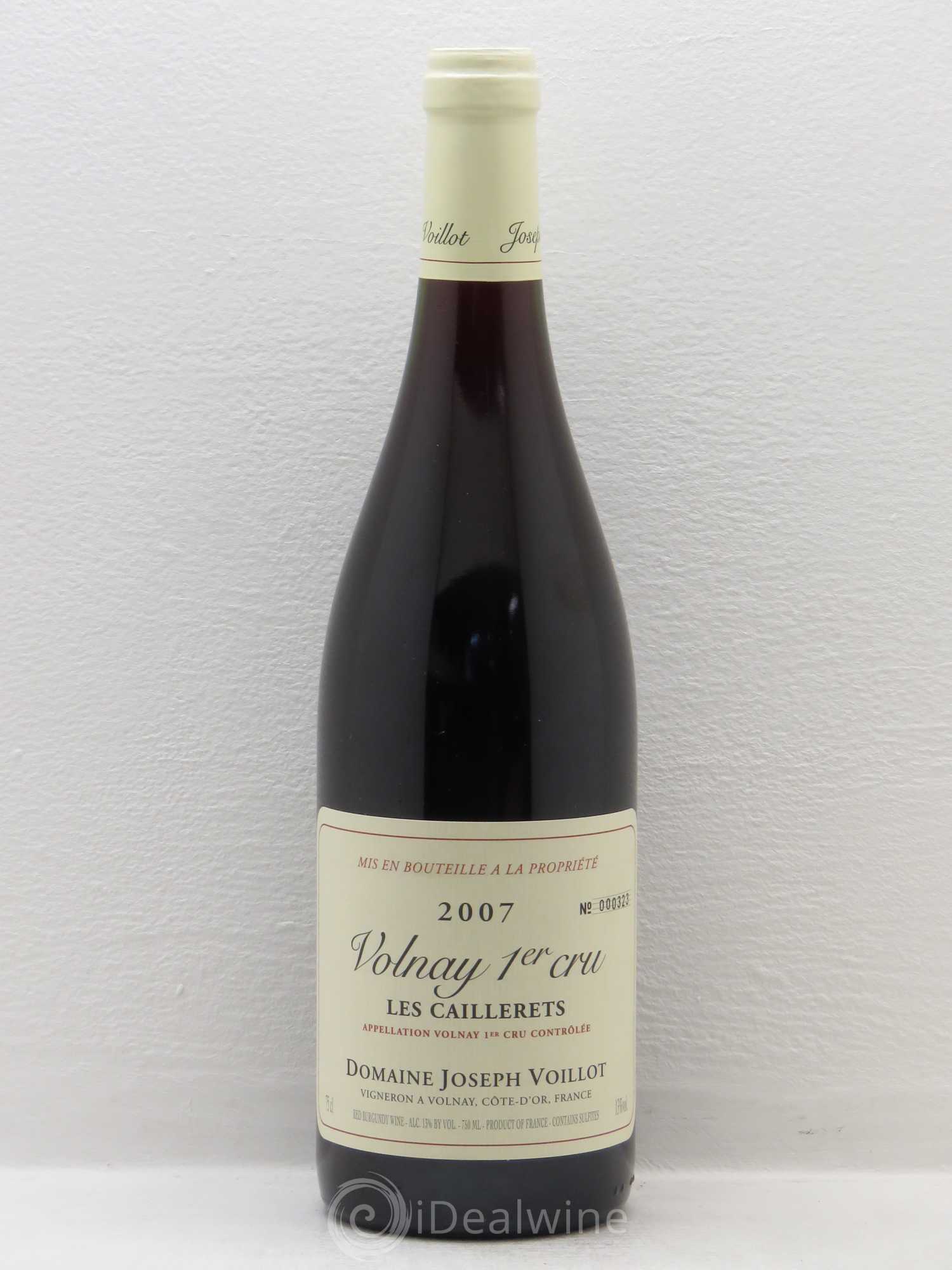 Volnay 1er Cru Les Caillerets Joseph Voillot (Domaine) 2007 - Lot de 1 bouteille - 0