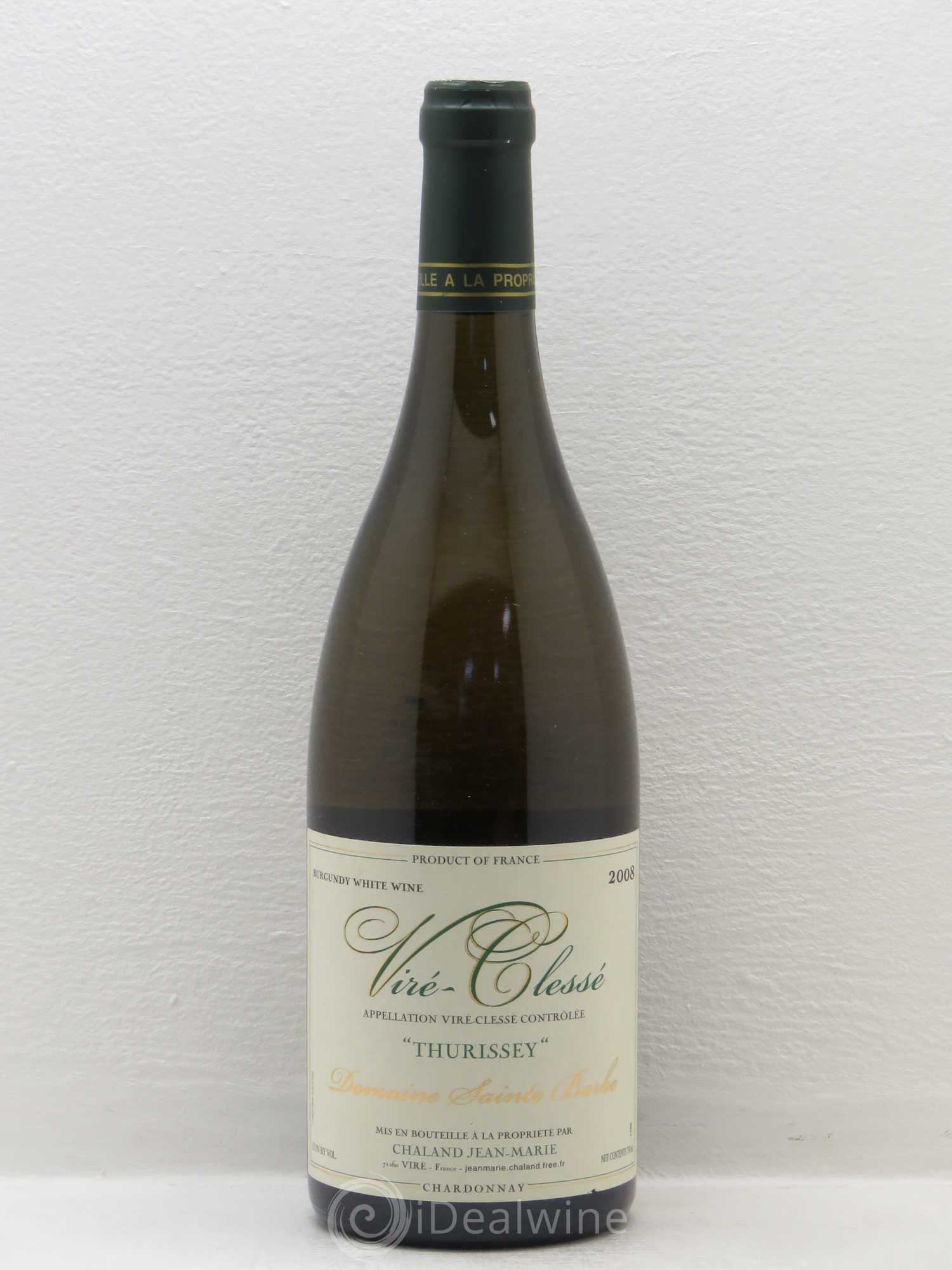 Viré-Clessé Thurissey - domaine Sainte Barbe 2008 - Posten von 1 Flasche - 0