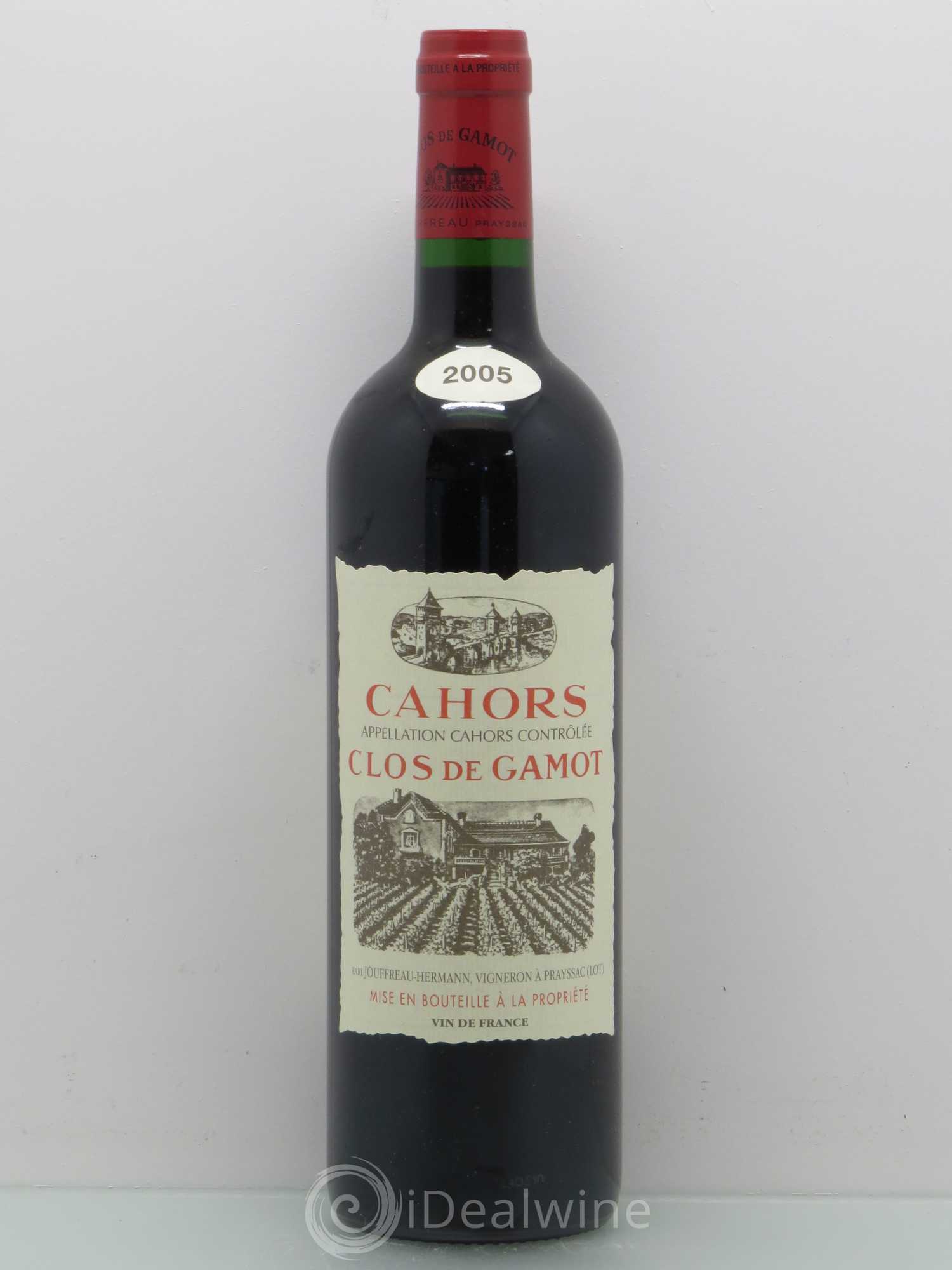 Cahors Clos de Gamot famille Jouffreau 2005 - Lot de 1 bouteille - 0