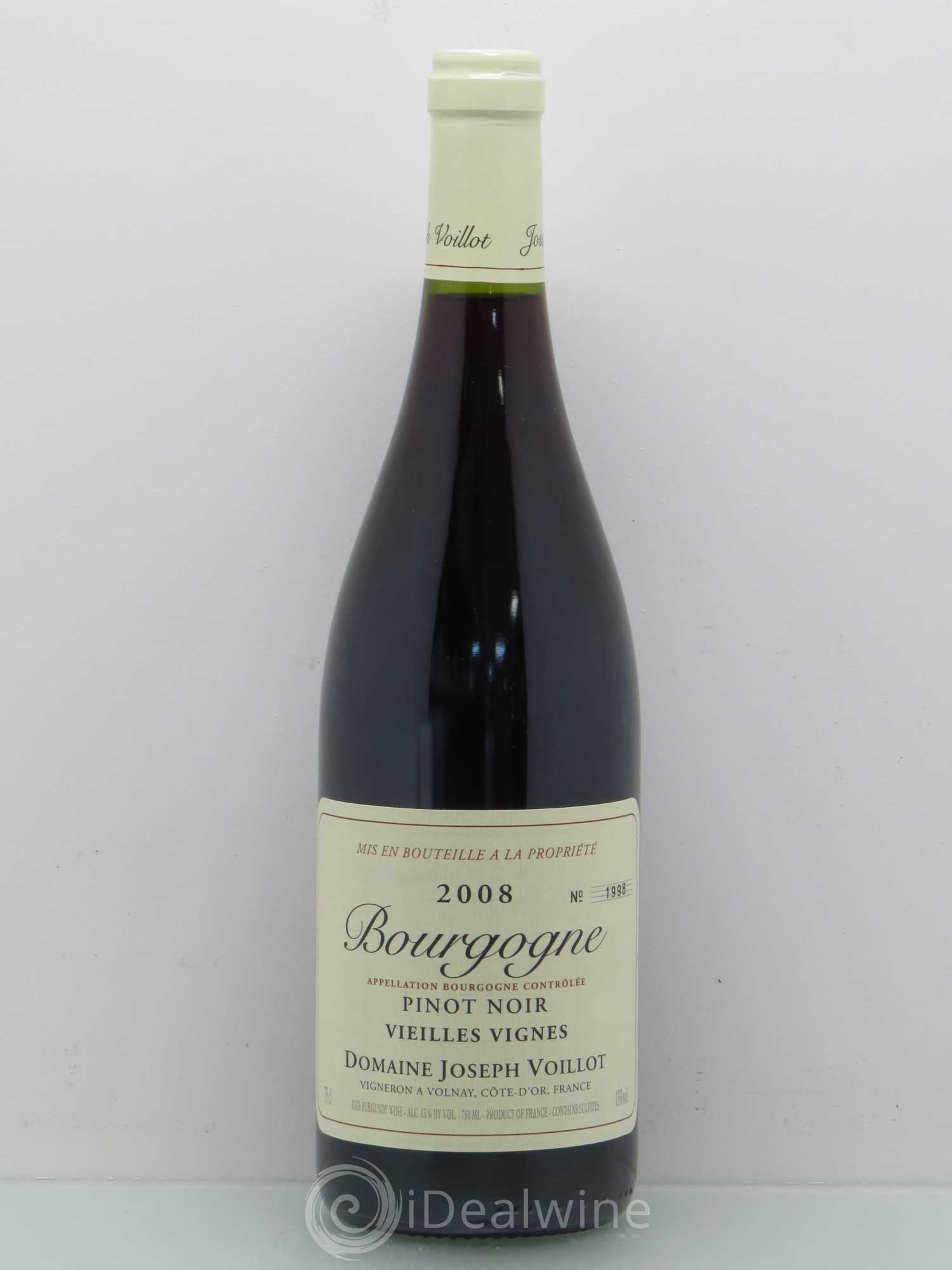 Bourgogne Vieilles Vignes Domaine Joseph Voillot 2008 - Posten von 1 Flasche - 0