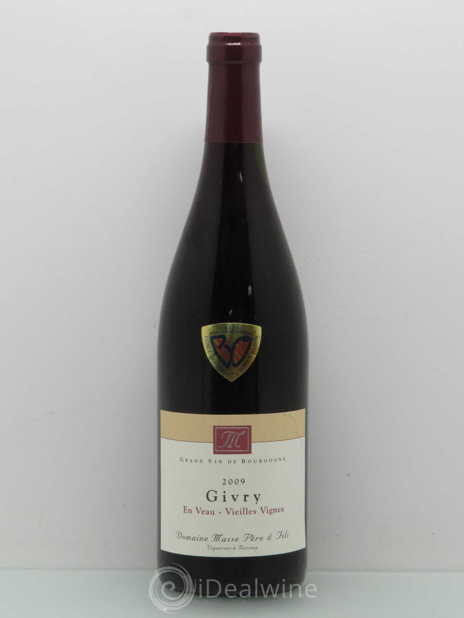 Givry En Veau Vieilles Vignes Domaine Masse Pere Et Fils 2009 - Posten von 1 Flasche - 0