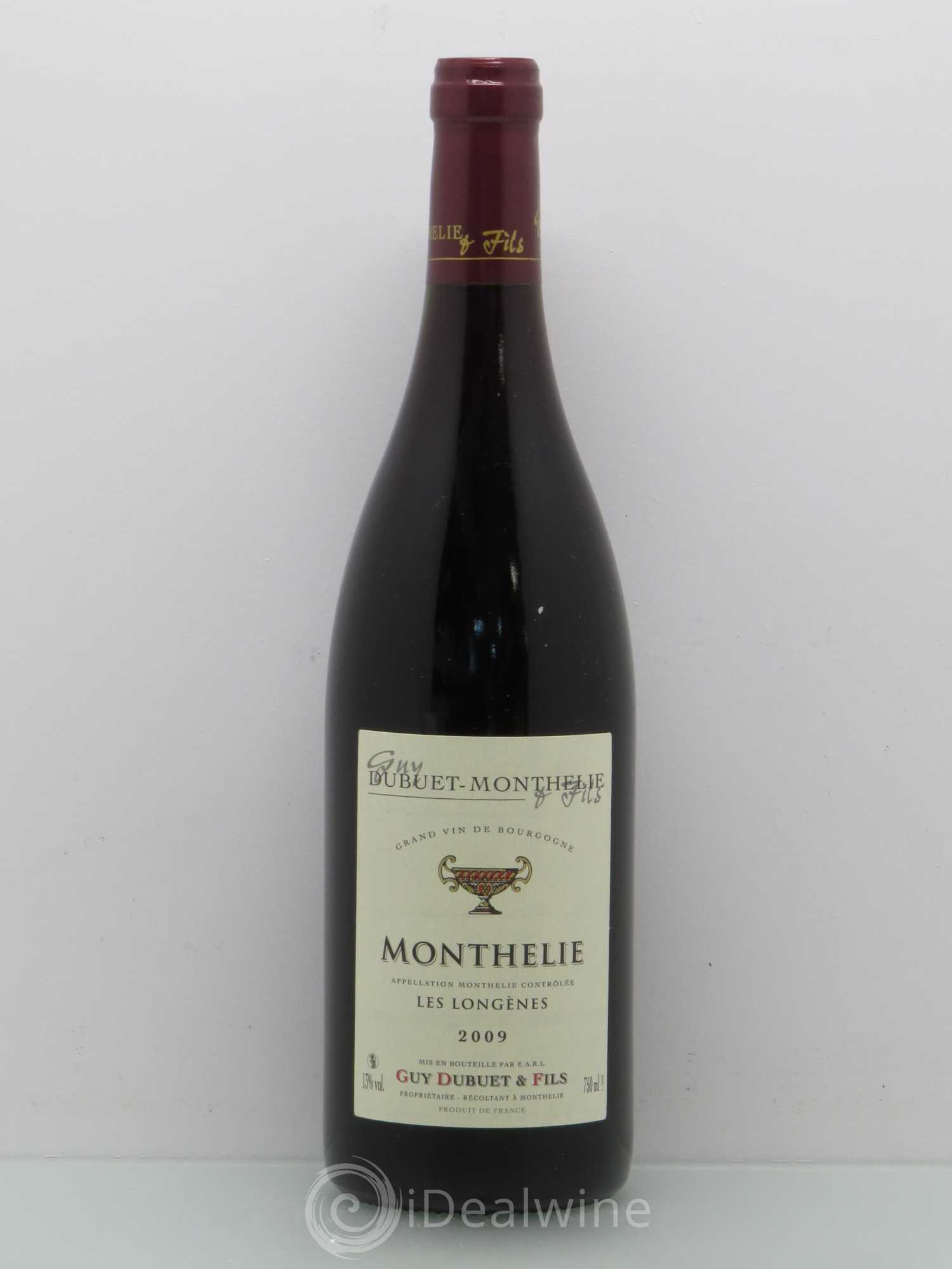 Monthélie Les Longènes domaine Guy Dubuet et Fils 2009 - Posten von 1 Flasche - 0