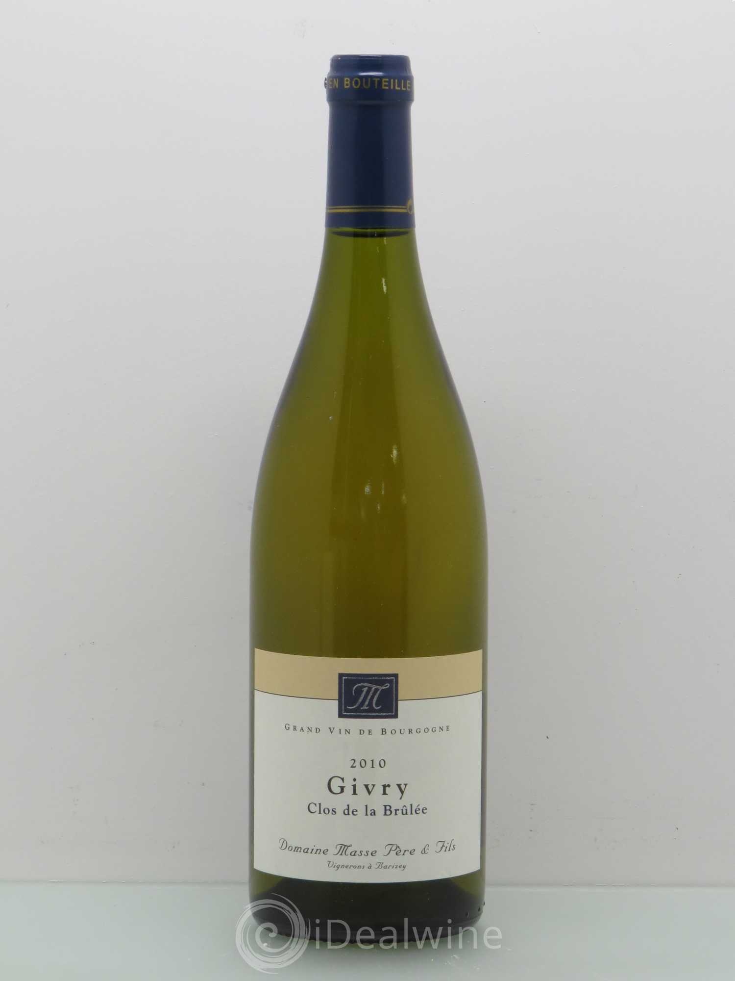 Givry Clos De La Brûlee Domaine Masse Pere Et Fils 2010 - Posten von 1 Flasche - 0