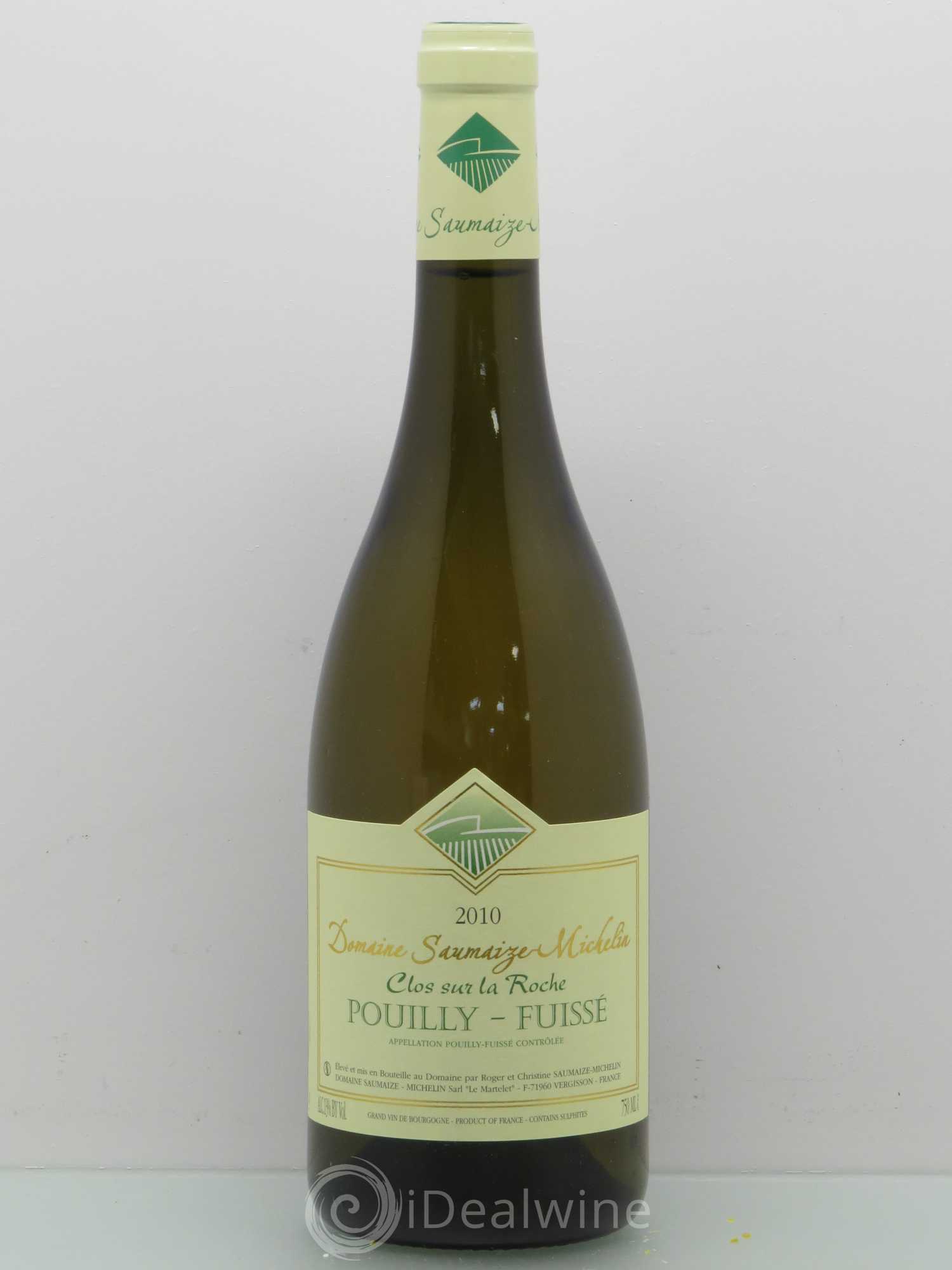 Pouilly-Fuissé Clos Sur La Roche Domaine Saumaize Michelin 2010 - Posten von 1 Flasche - 0