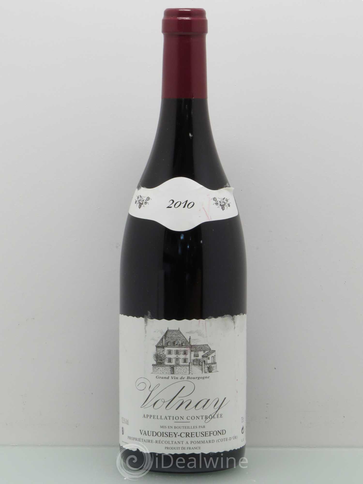 Volnay Domaine Vaudoisey-Creusefond 2010 - Lot de 1 bouteille - 0