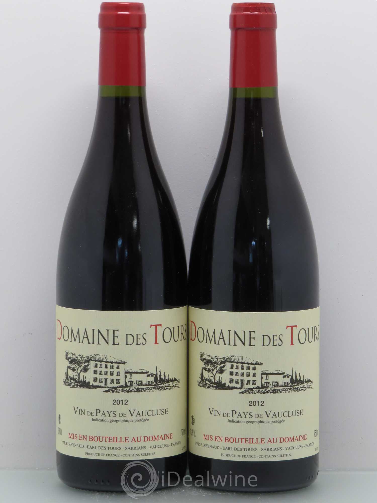 Vaucluse (Vin de Pays de Vaucluse) Domaine des Tours Emmanuel Reynaud 2012 - Lot de 2 bouteilles - 0