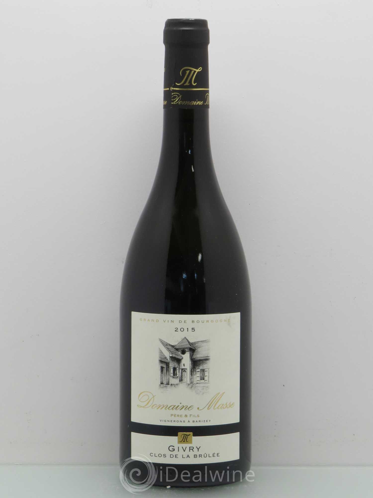 Givry 1er Cru Clos De La Brûlee Domaine Masse Pere Et Fils 2015 - Posten von 1 Flasche - 0