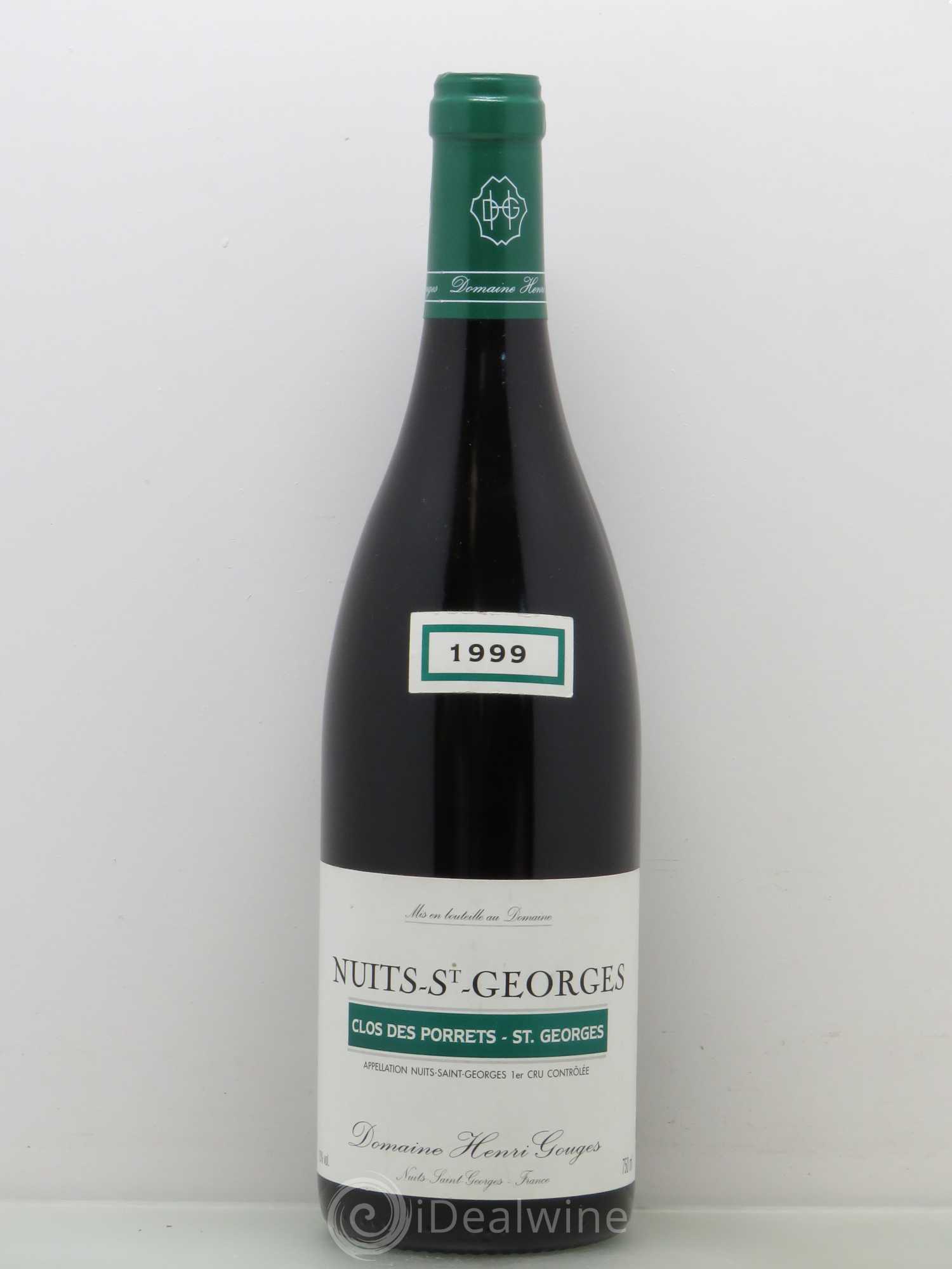 Nuits-Saint-Georges 1er Cru Clos des Porrets St Georges Henri Gouges 1999 - Lot de 1 bouteille - 0