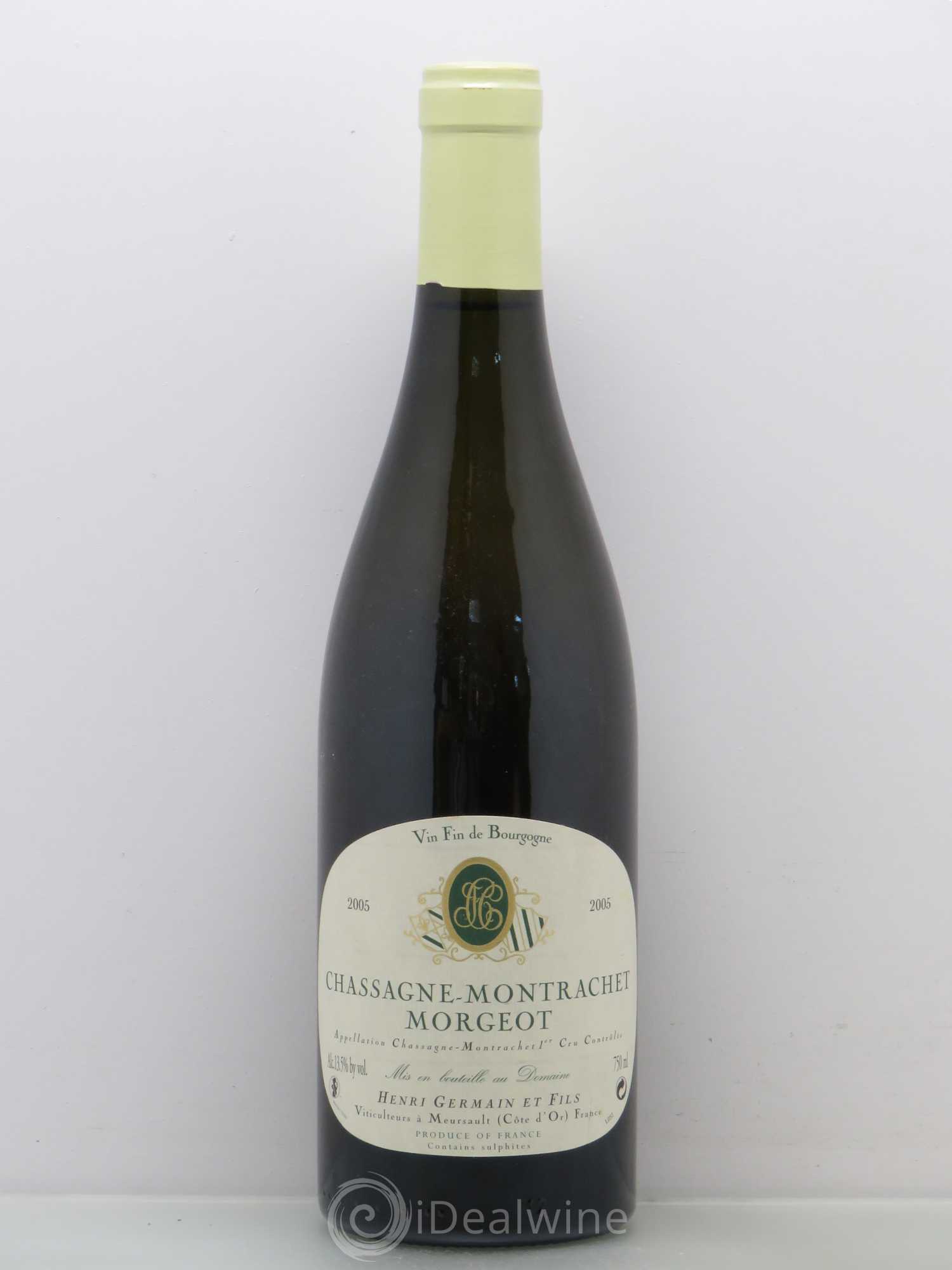 Chassagne-Montrachet 1er Cru Morgeot Domaine H. Germain Pere Et Fils 2005 - Posten von 1 Flasche - 0
