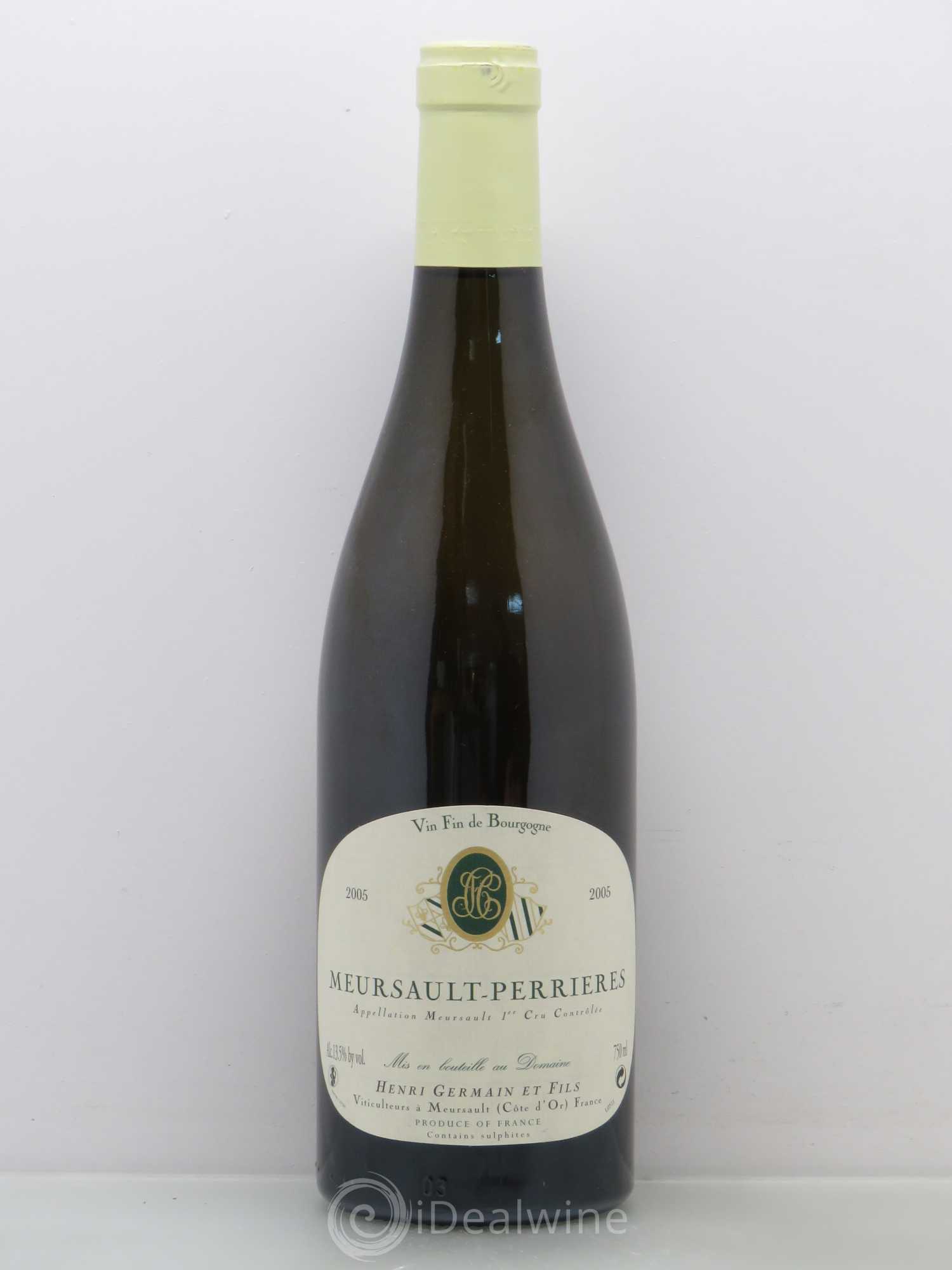 Meursault 1er Cru Perrieres Domaine H.Germain Pere Et Fils 2005 - Posten von 1 Flasche - 0