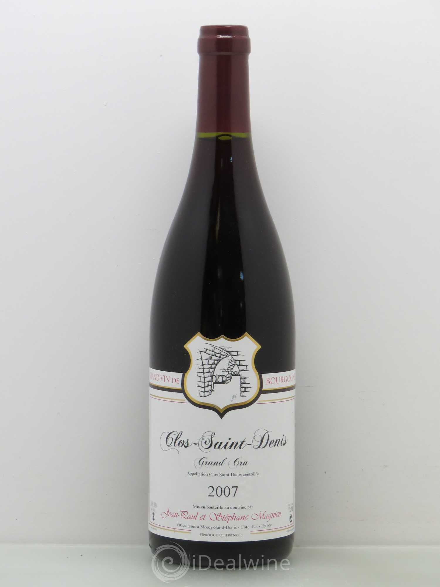 Clos Saint-Denis Grand Cru Stéphane Magnien (Domaine) 2007 - Lot de 1 bouteille - 0