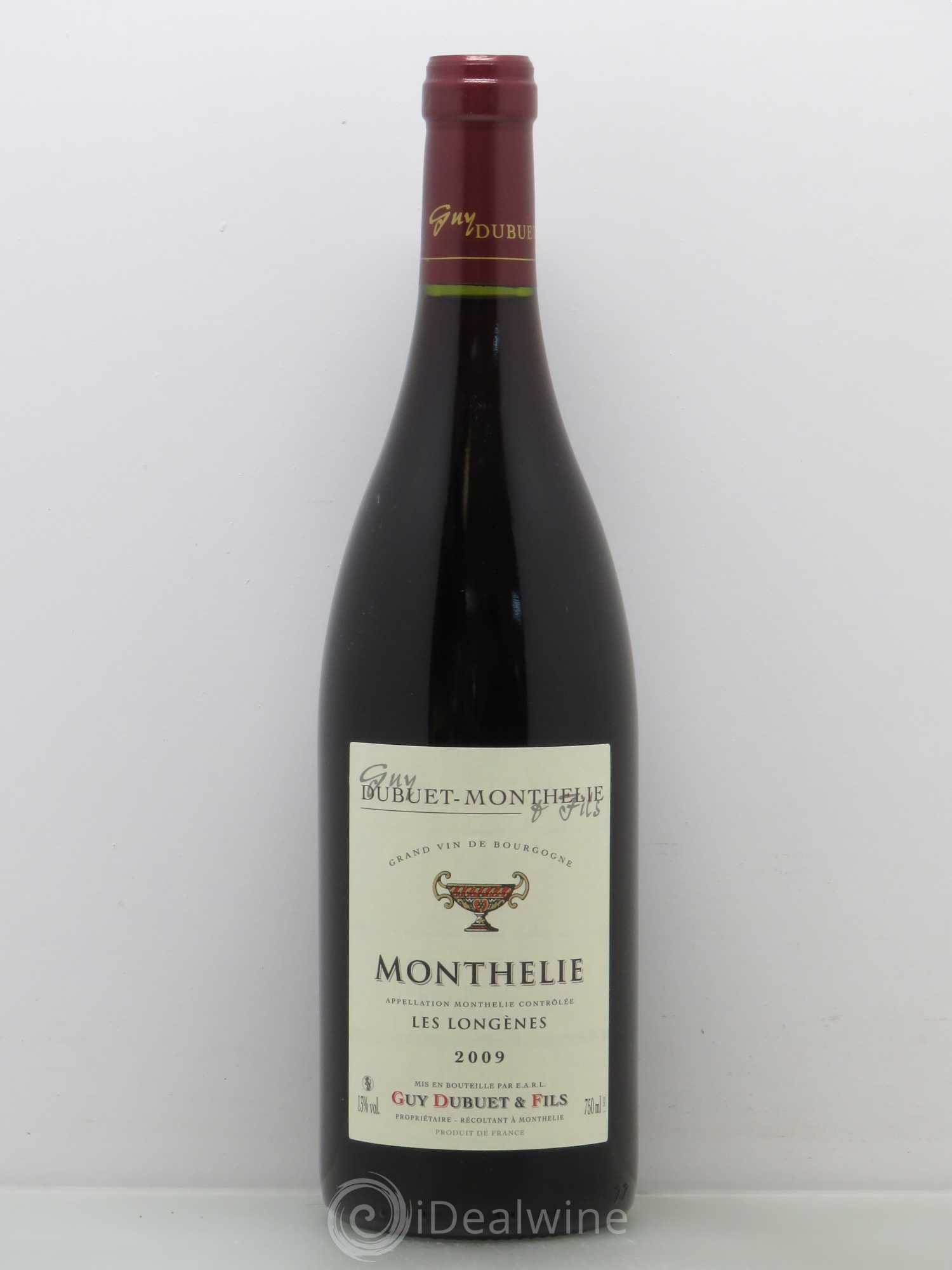 Monthélie Les Longènes domaine Guy Dubuet et Fils 2009 - Posten von 1 Flasche - 0